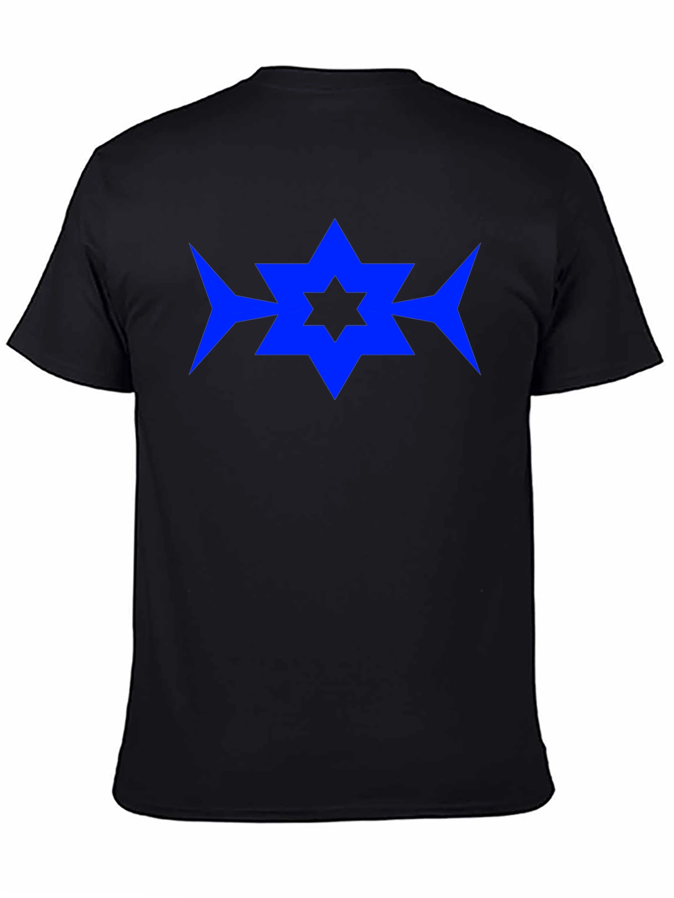 Blue Star Graphic Black T-Shirt