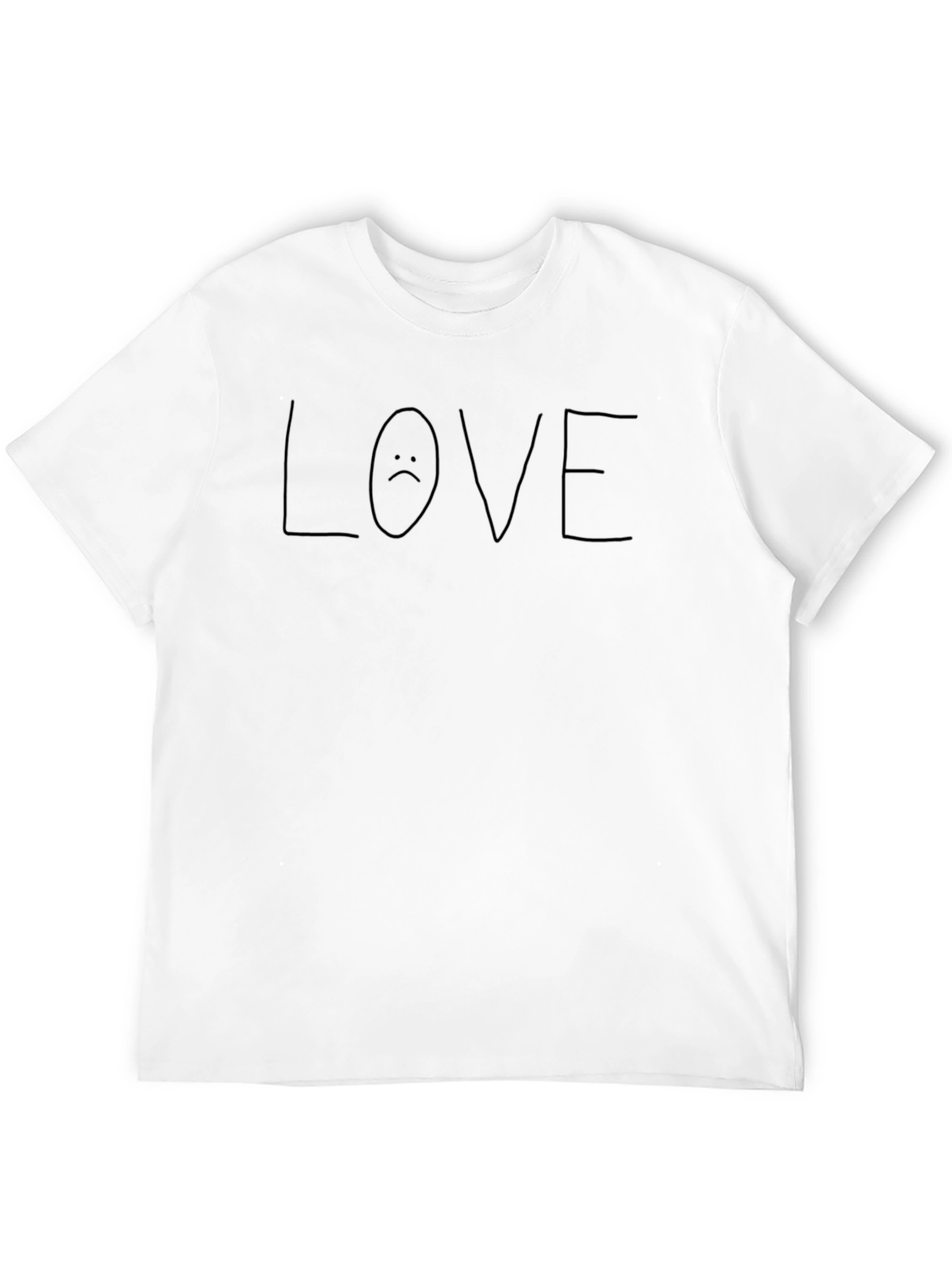 Sad Love T-Shirt - Casual Style Black Tee