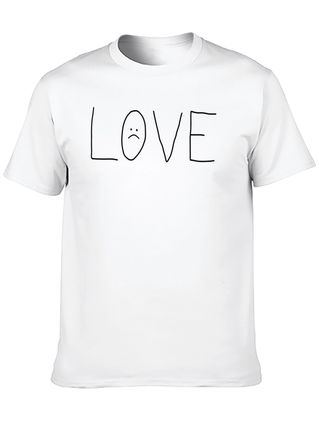 Sad Love T-Shirt - Casual Style Black Tee
