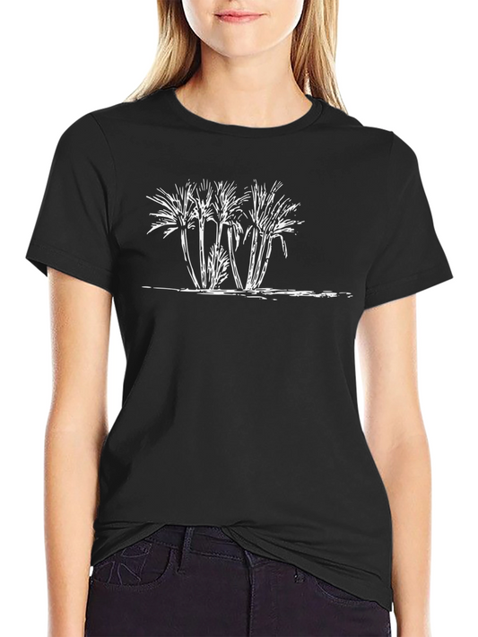 Palm Tree Graphic Black T-Shirt