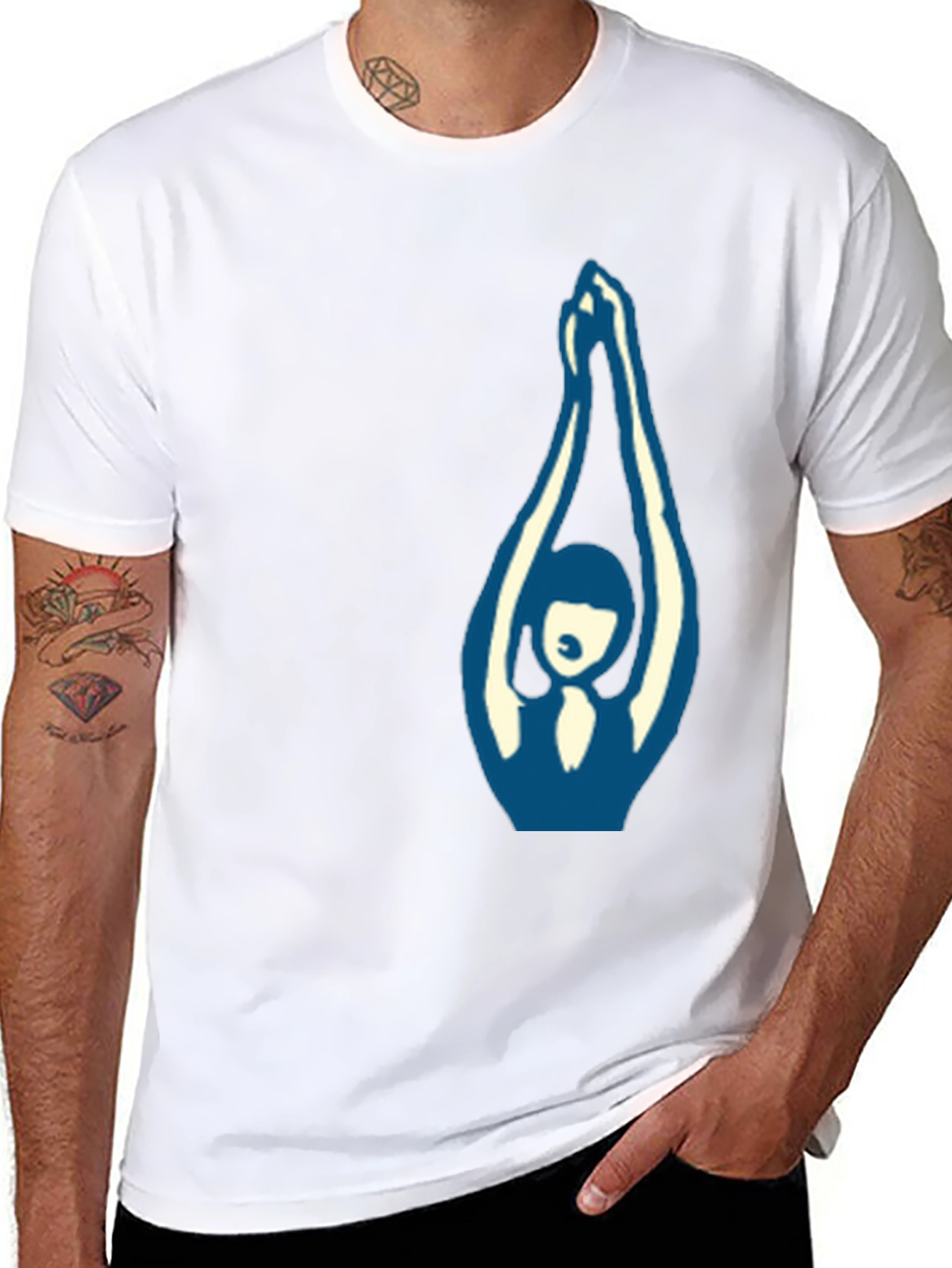 Abstract Yoga Pose Graphic Tee