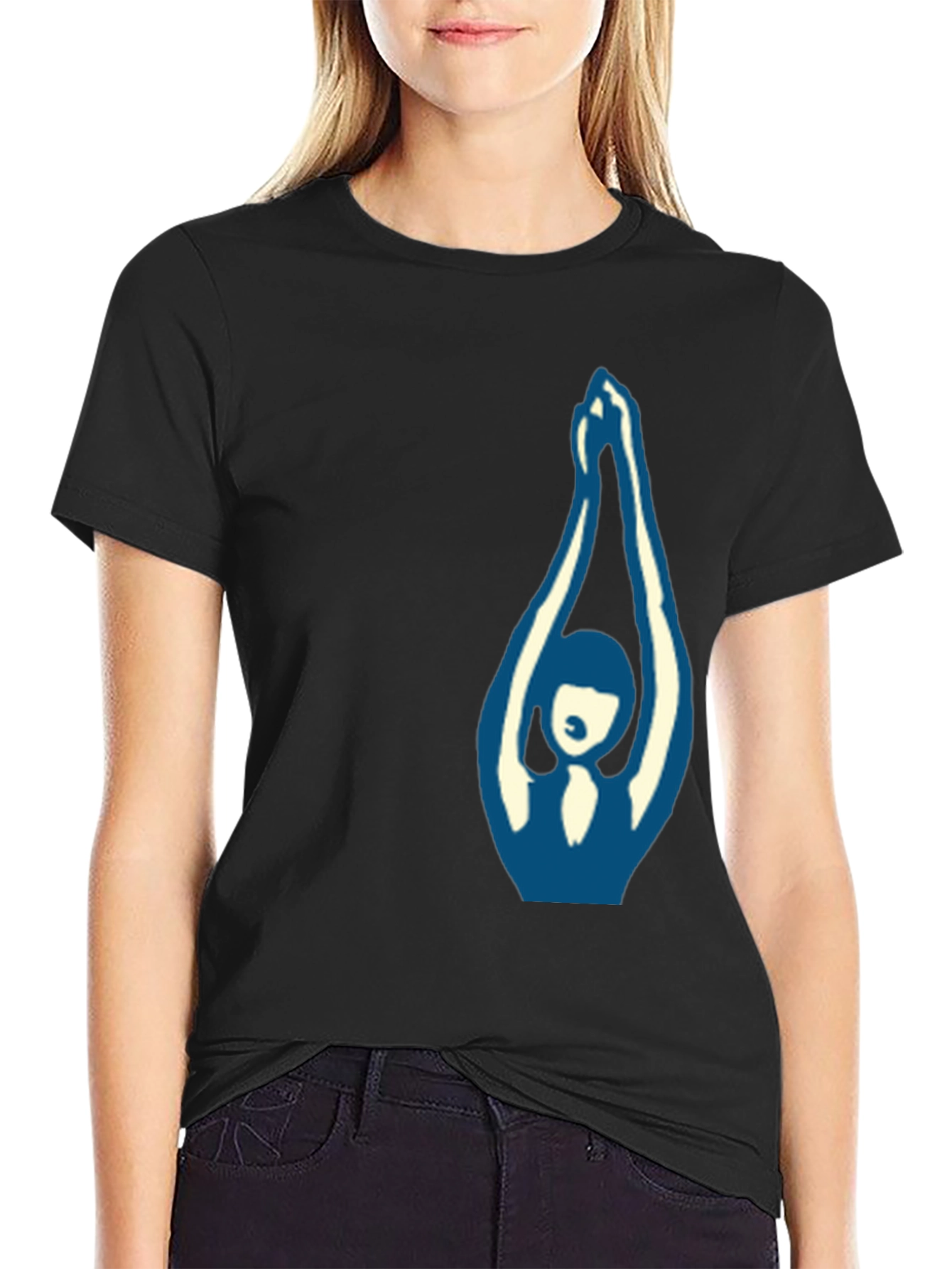 Abstract Yoga Pose Graphic Tee