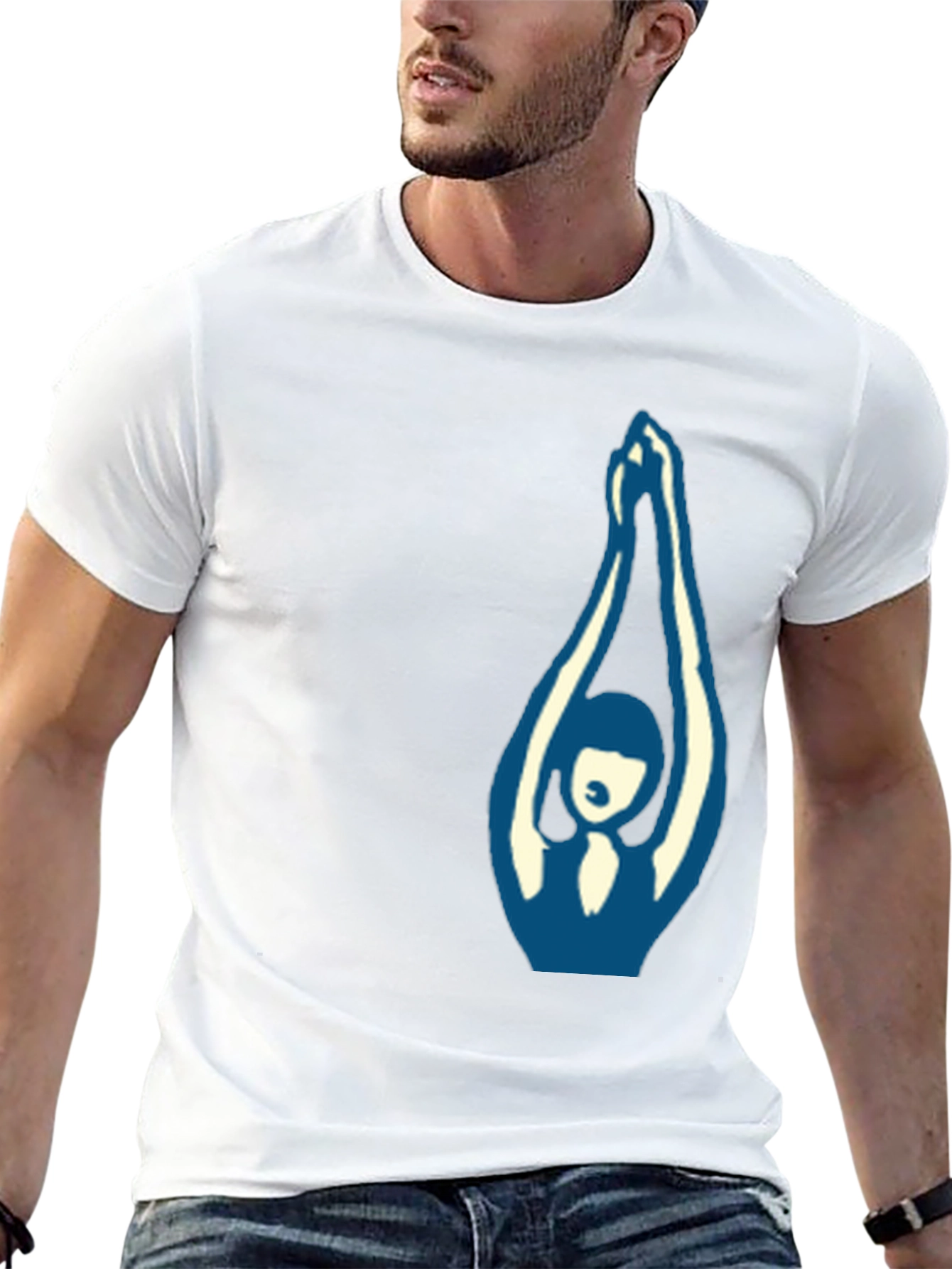 Abstract Yoga Pose Graphic Tee