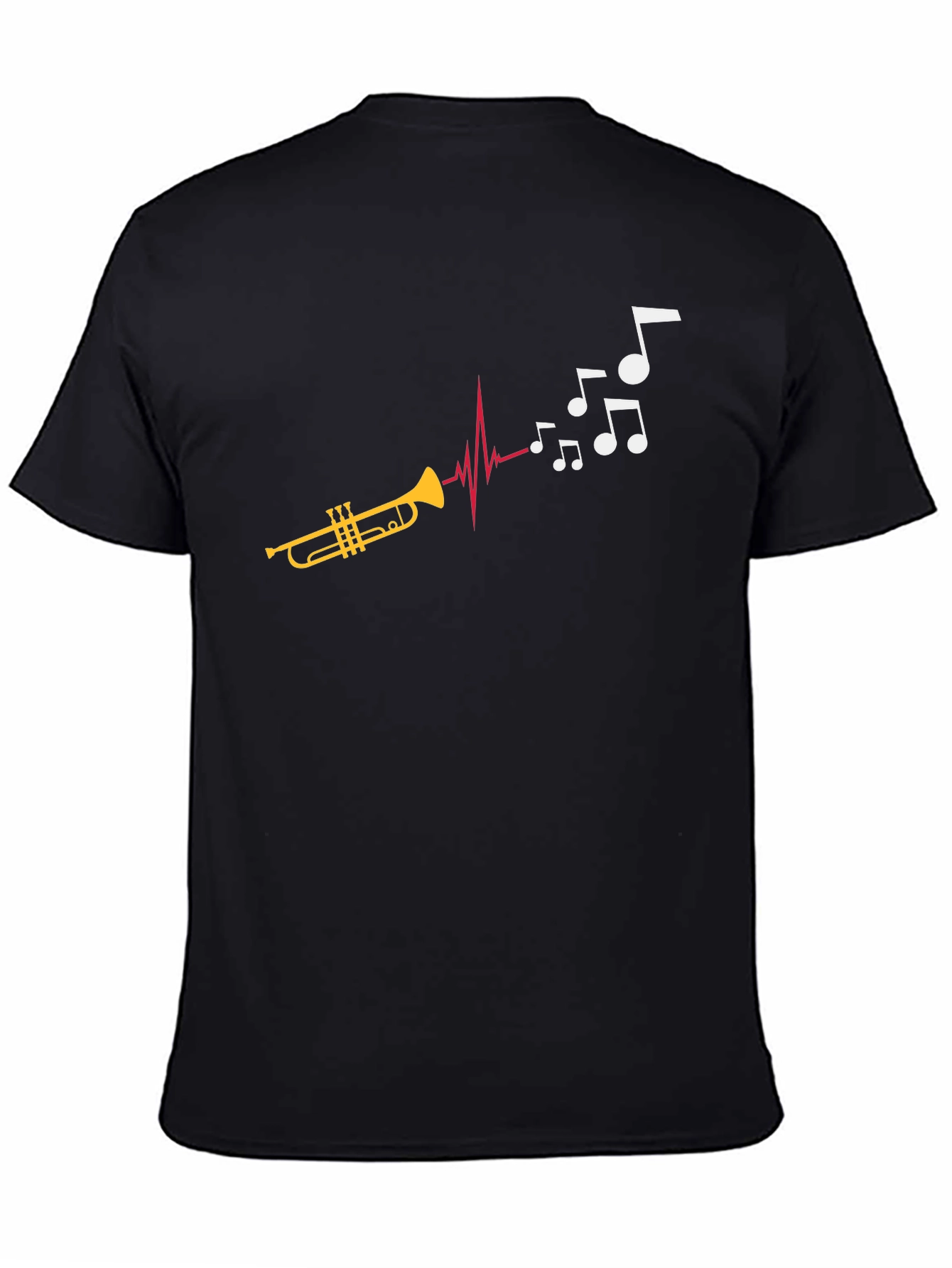 Musical Trumpet T-Shirt: Rhythm Heartbeat