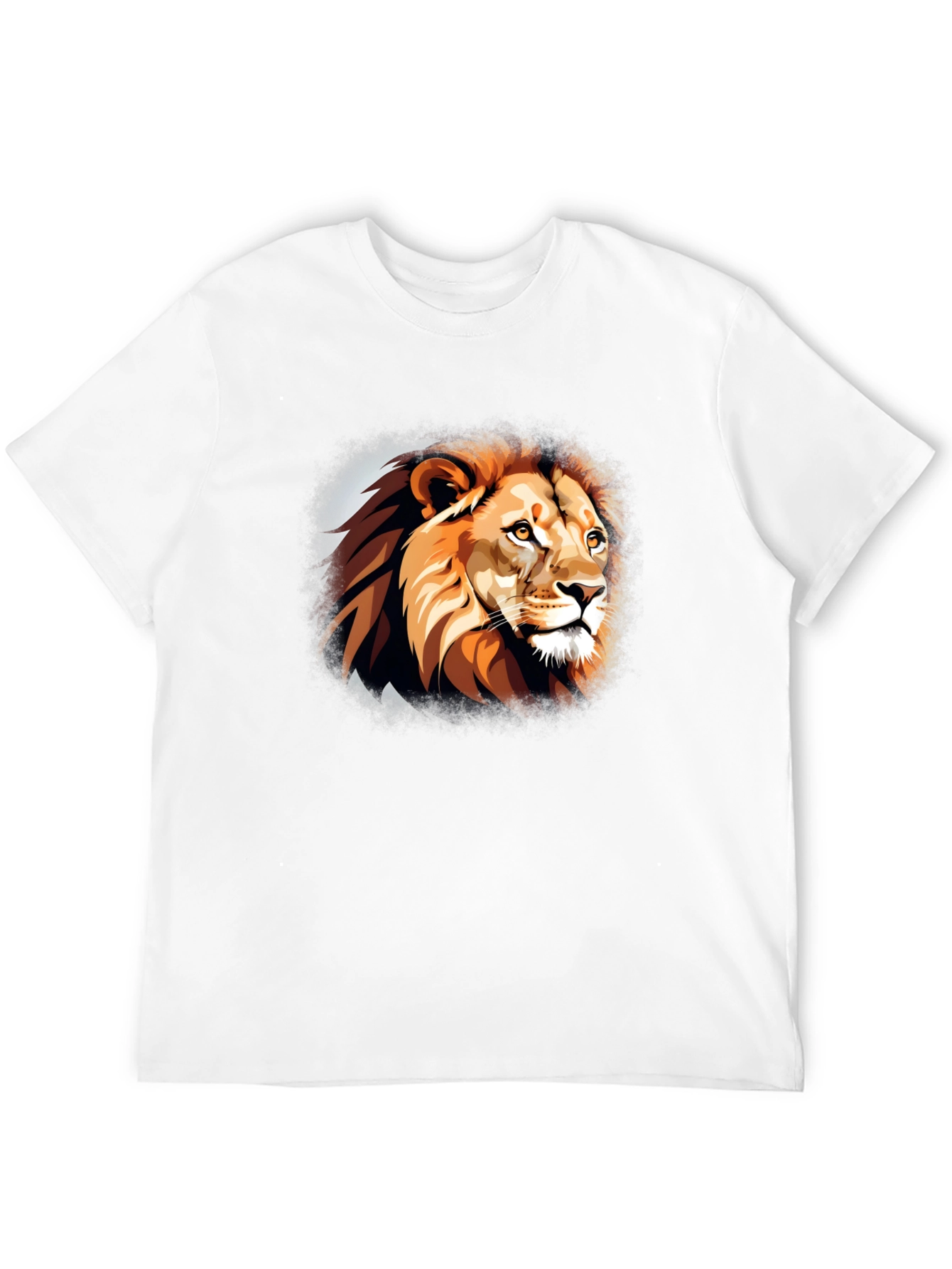 Lion Head Graphic T-Shirt - Black