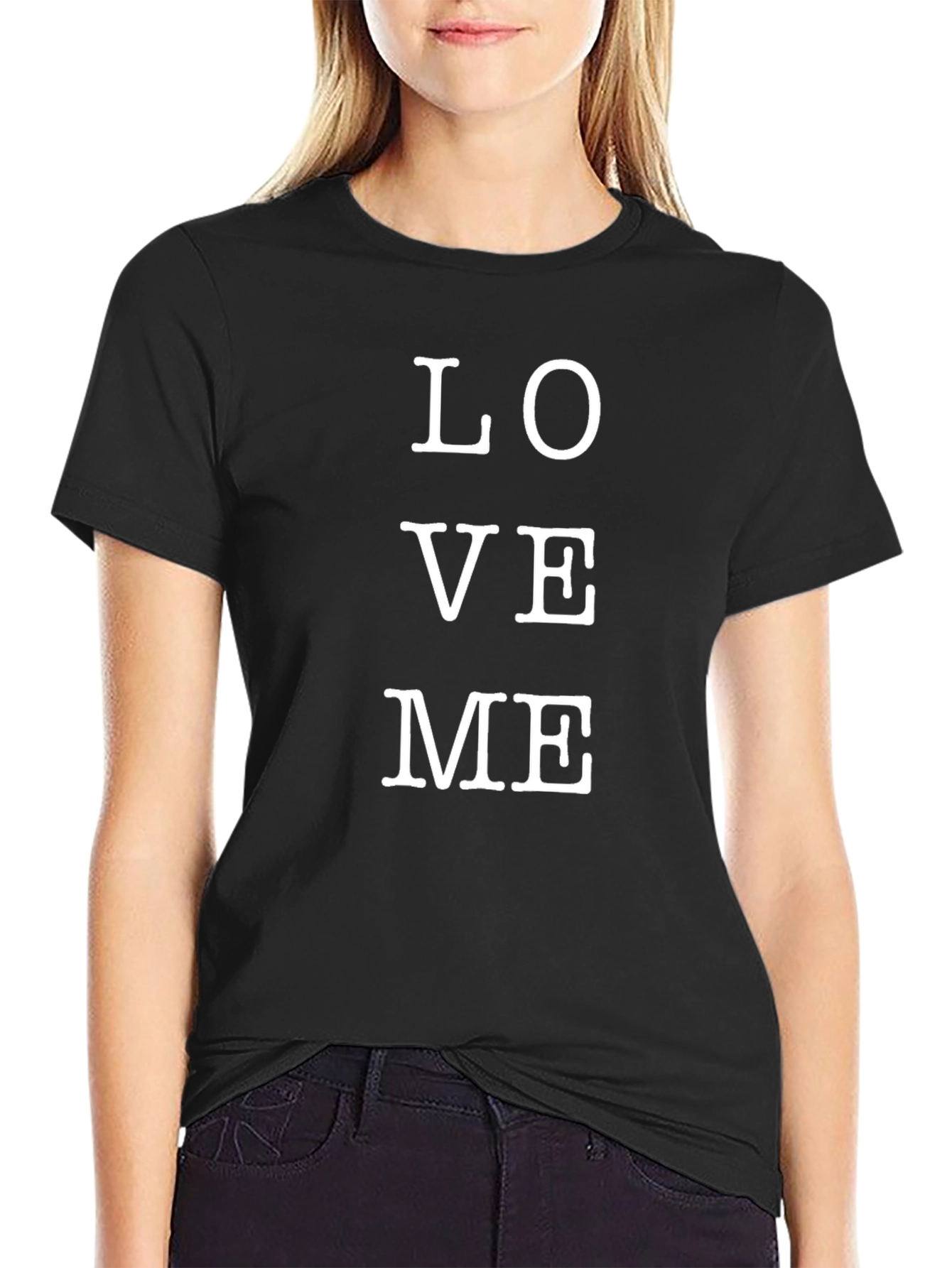Love Me Graphic Black T-Shirt