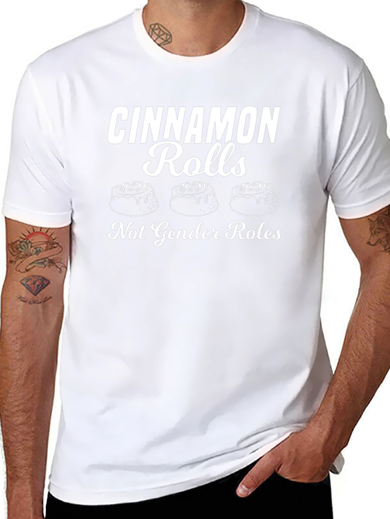 Cinnamon Rolls Not Gender Roles Graphic Tee