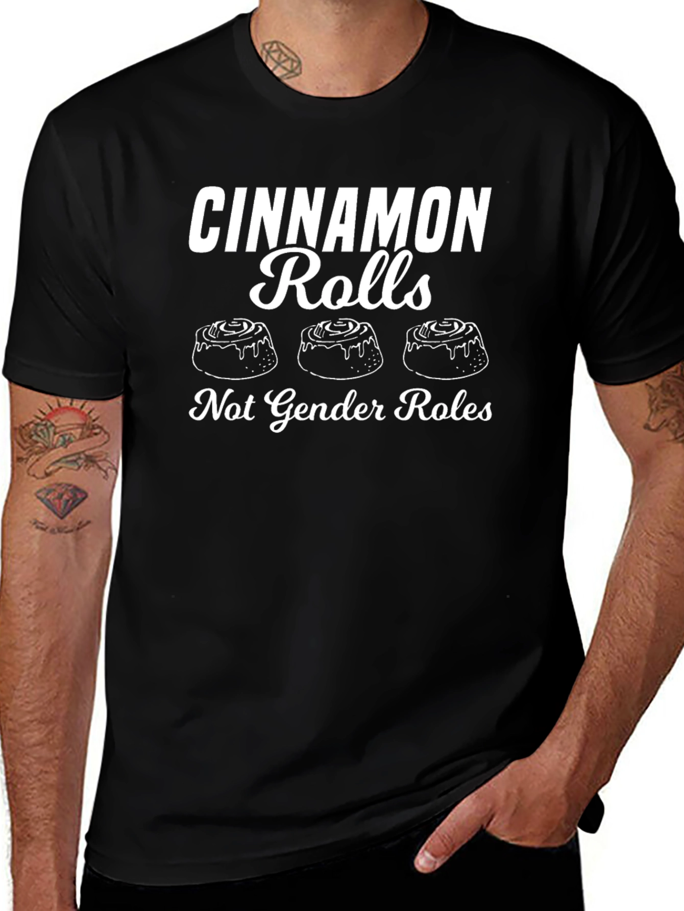 Cinnamon Rolls Not Gender Roles Graphic Tee
