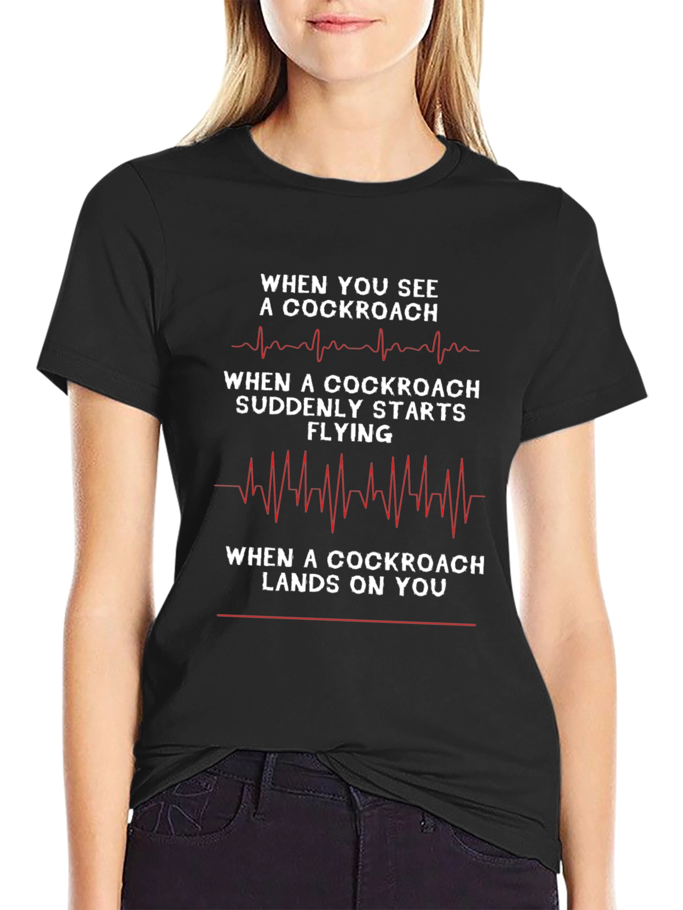 Cockroach Heartbeat Humor Graphic T-Shirt