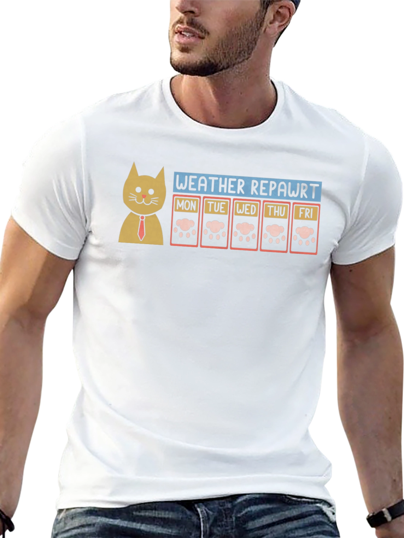 Funny Cat Weather Report T-Shirt