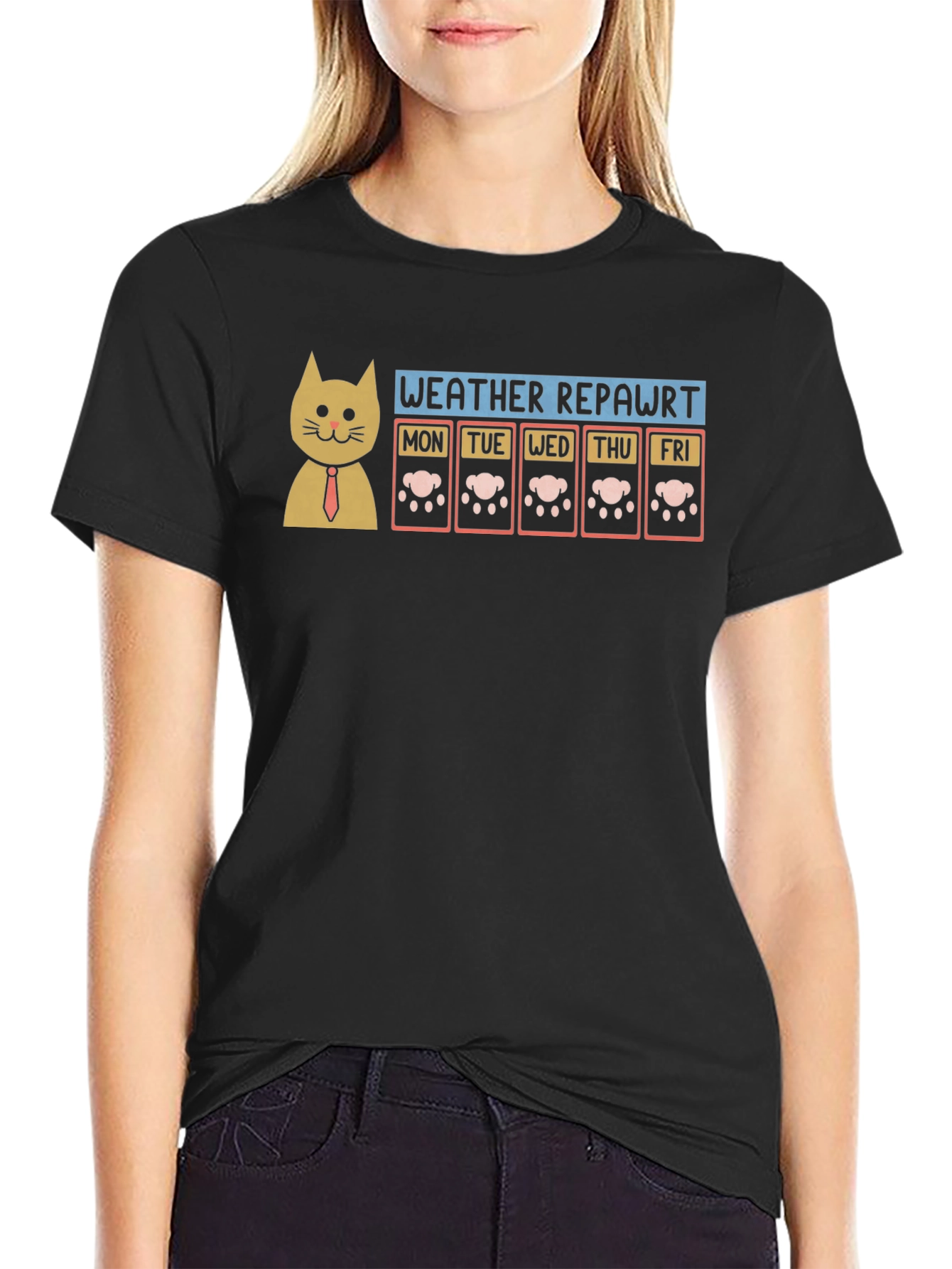 Funny Cat Weather Report T-Shirt