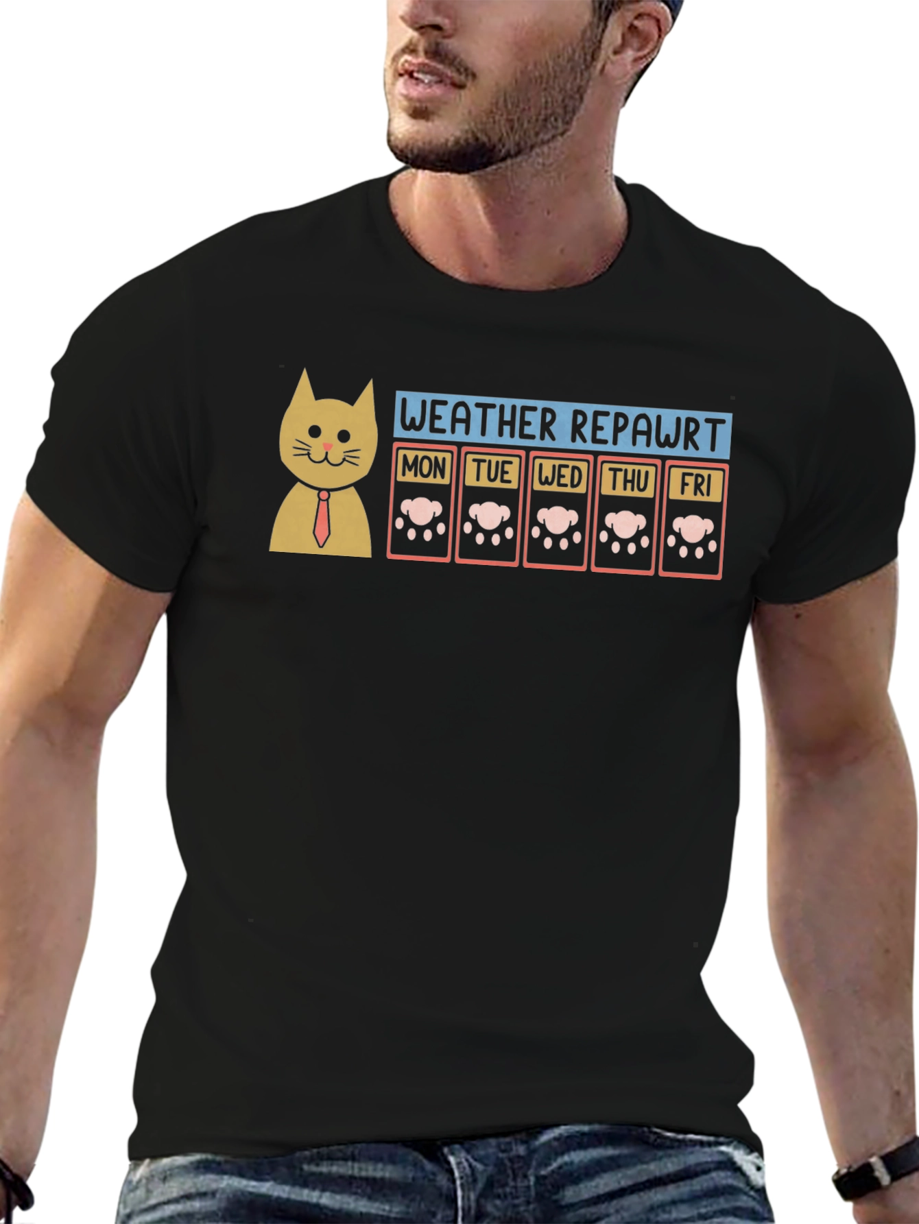 Funny Cat Weather Report T-Shirt