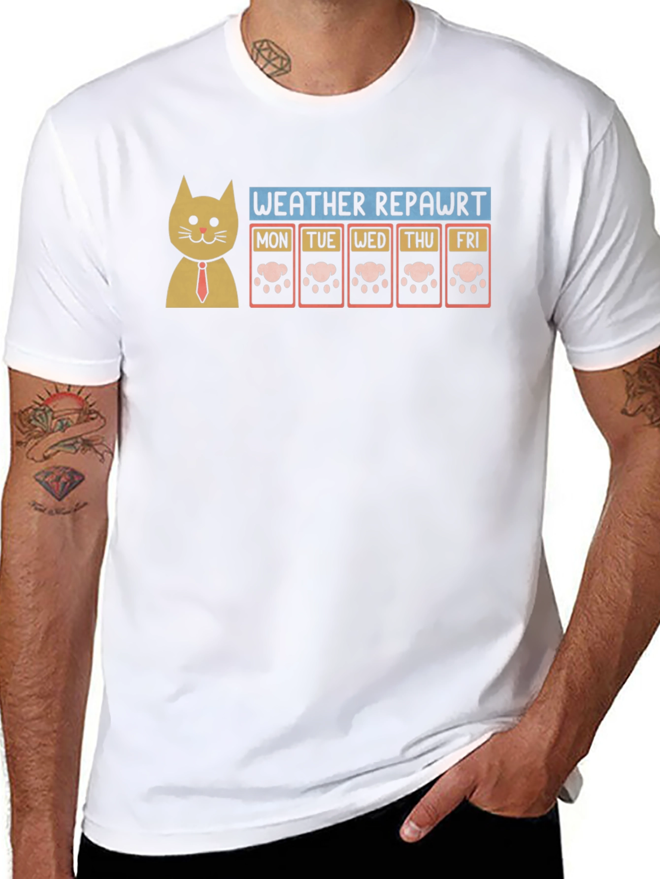 Funny Cat Weather Report T-Shirt