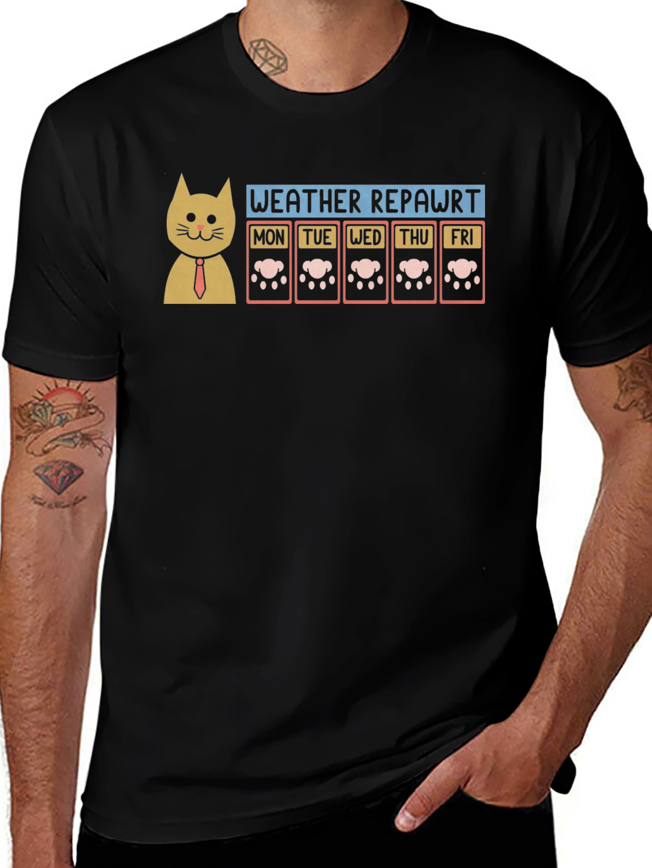 Funny Cat Weather Report T-Shirt
