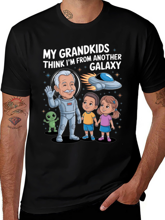 Galaxy Grandpa Graphic T-Shirt
