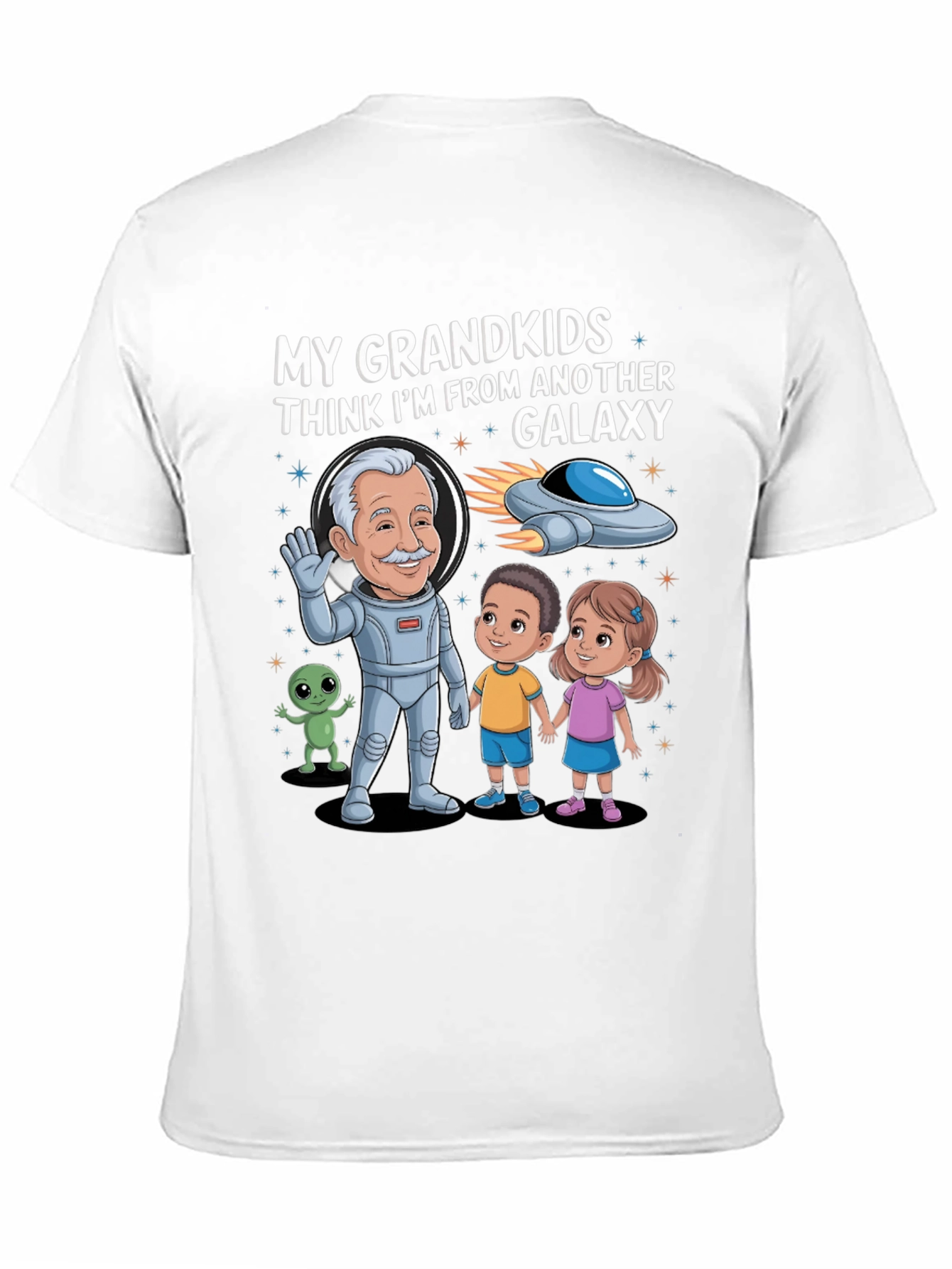 Galaxy Grandpa Graphic T-Shirt