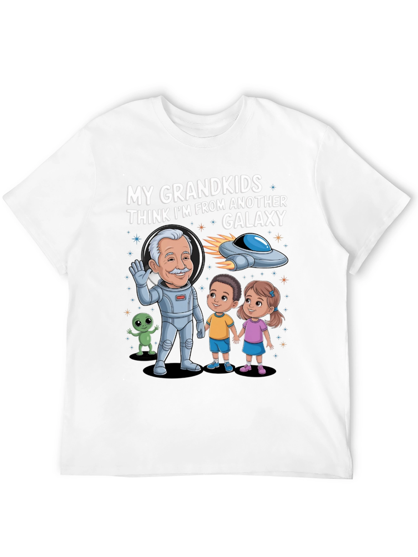 Galaxy Grandpa Graphic T-Shirt