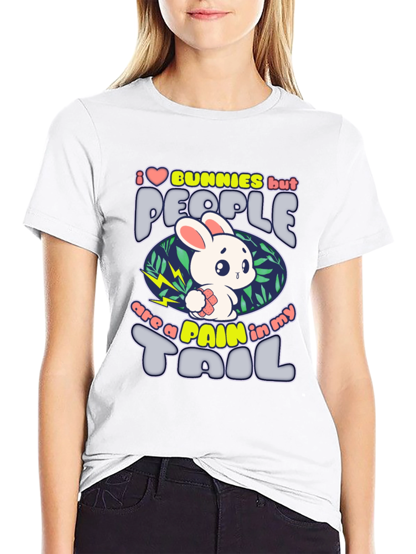 I Love Bunnies T-Shirt Funny Sarcastic Rabbit Lover Tee