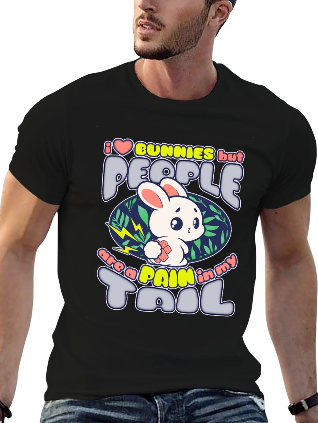 I Love Bunnies T-Shirt Funny Sarcastic Rabbit Lover Tee
