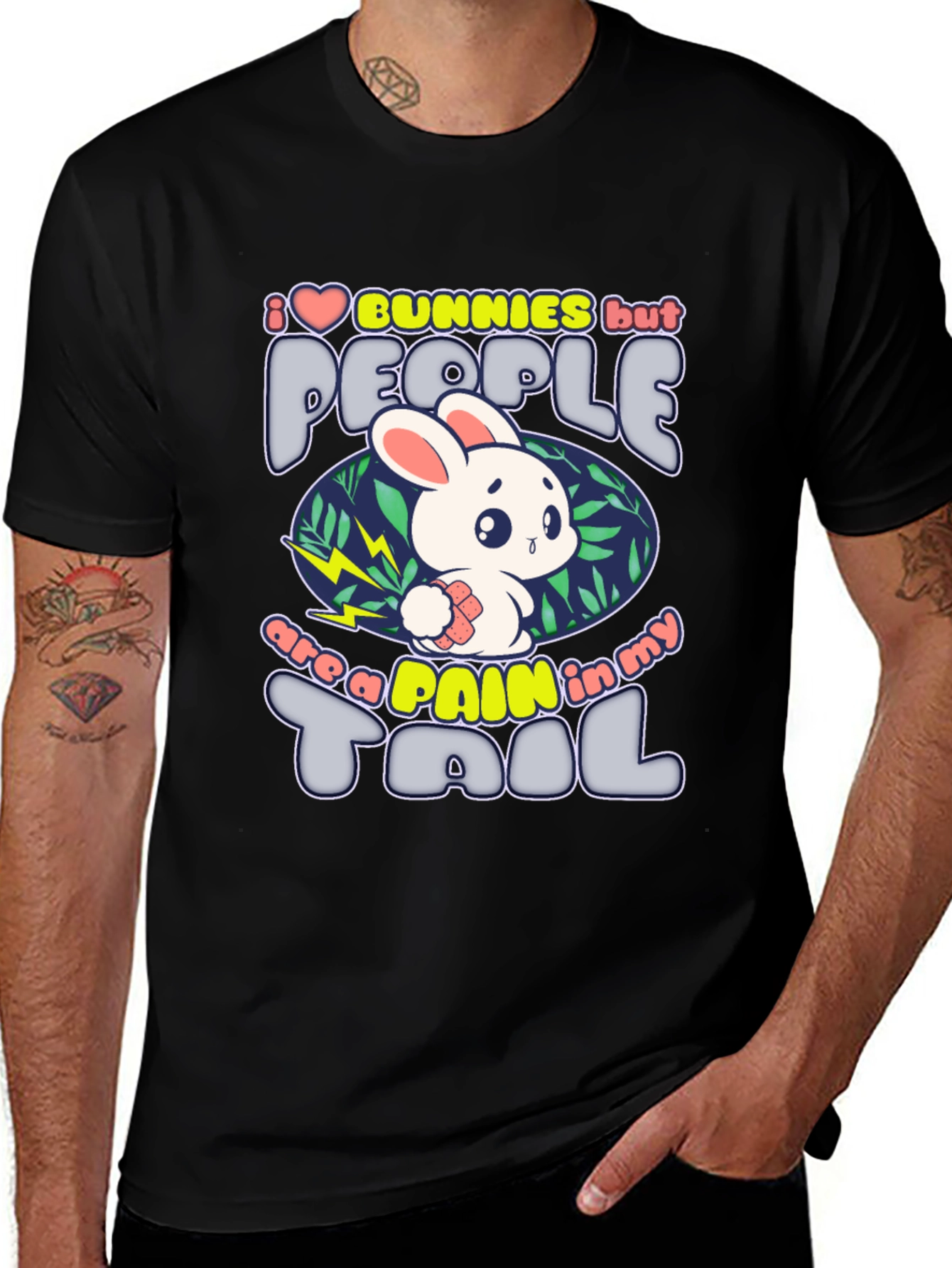 I Love Bunnies T-Shirt Funny Sarcastic Rabbit Lover Tee