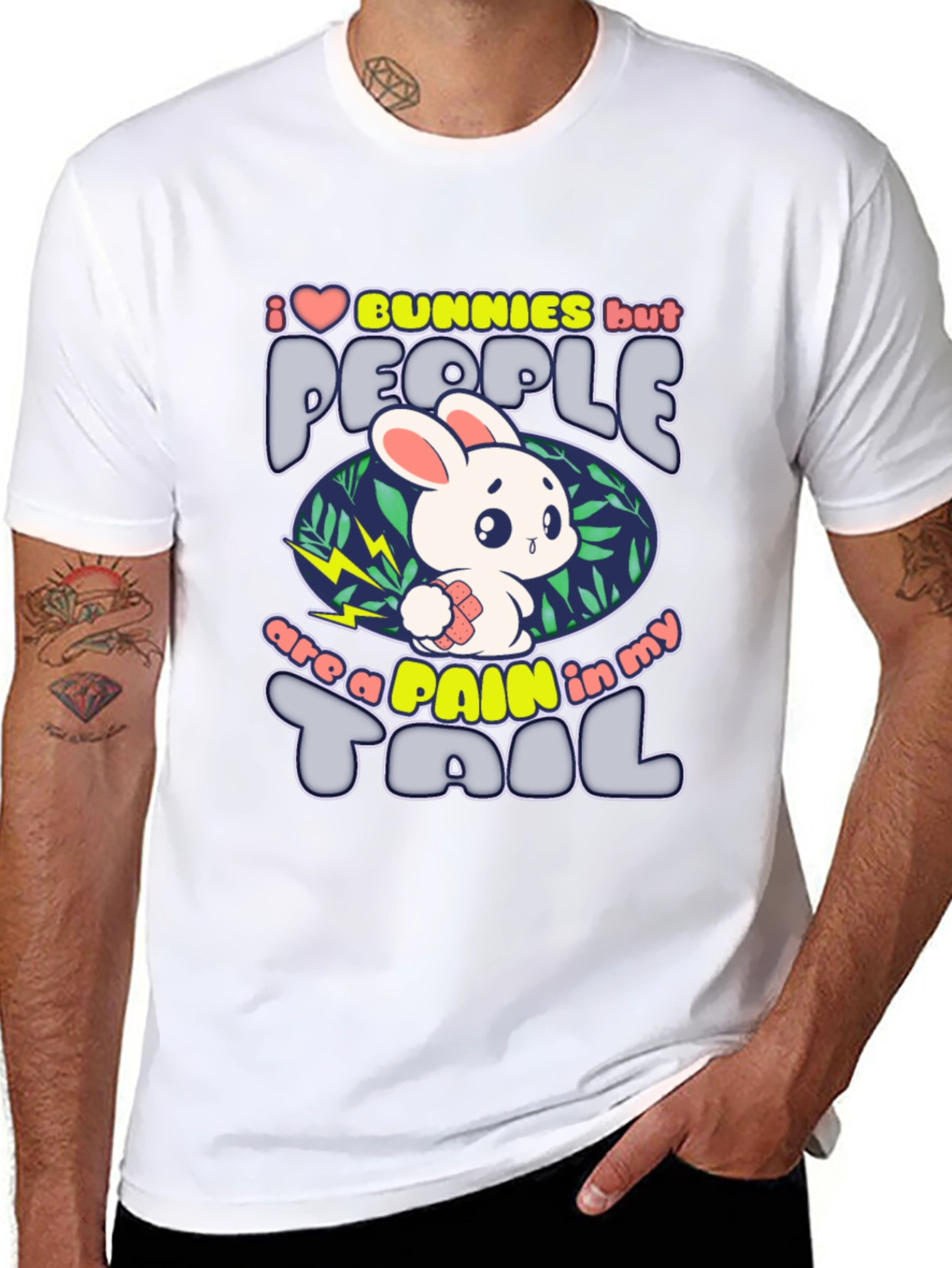 I Love Bunnies T-Shirt Funny Sarcastic Rabbit Lover Tee
