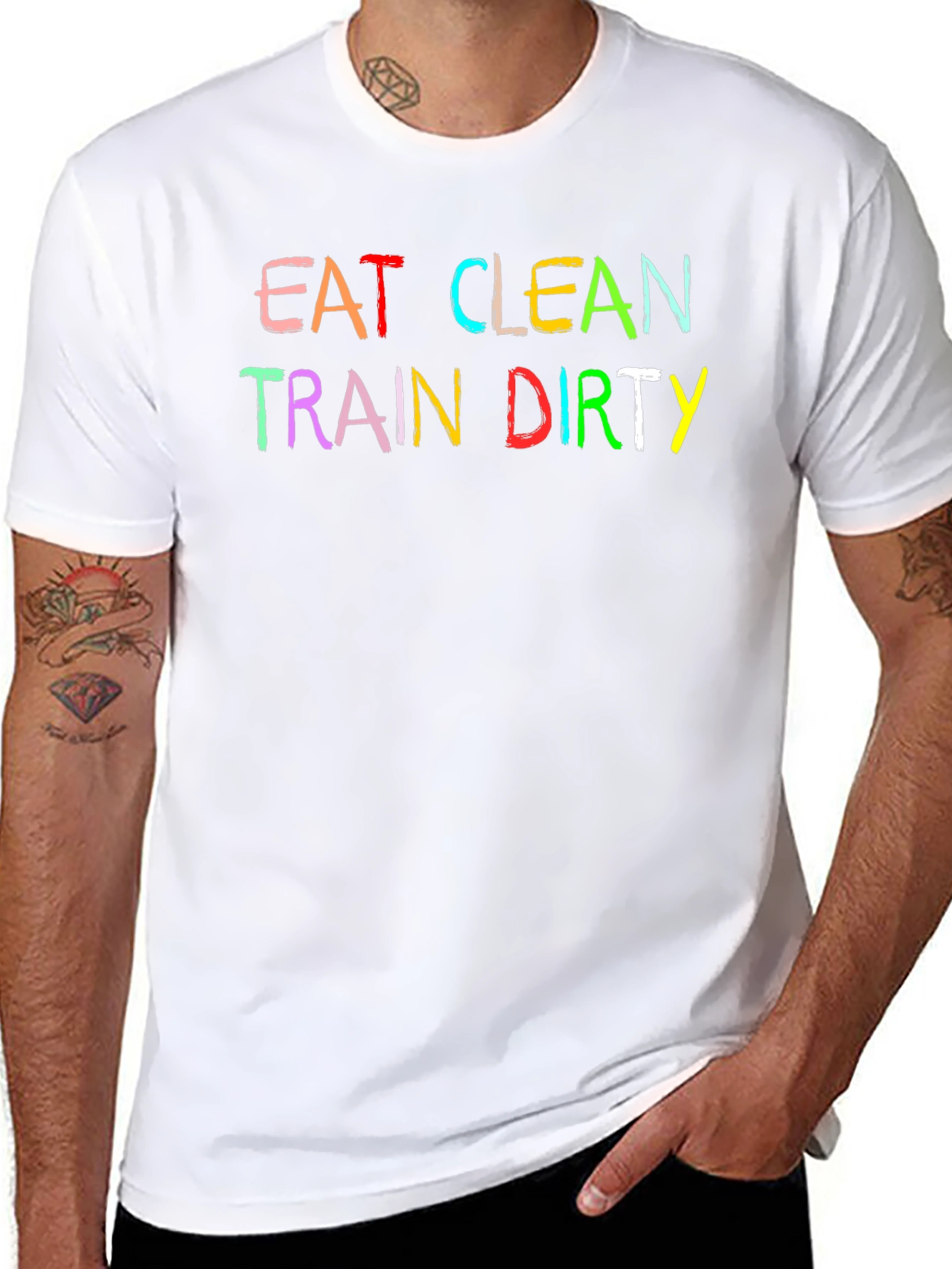 Eat Clean Train Dirty Black T-Shirt
