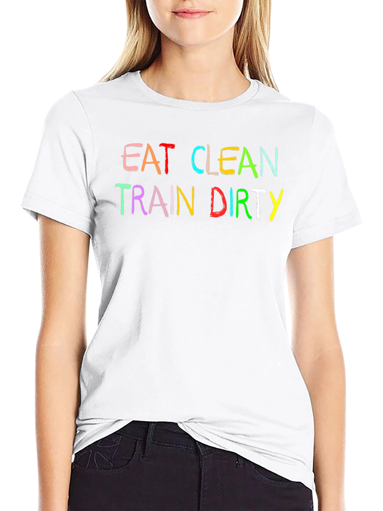 Eat Clean Train Dirty Black T-Shirt