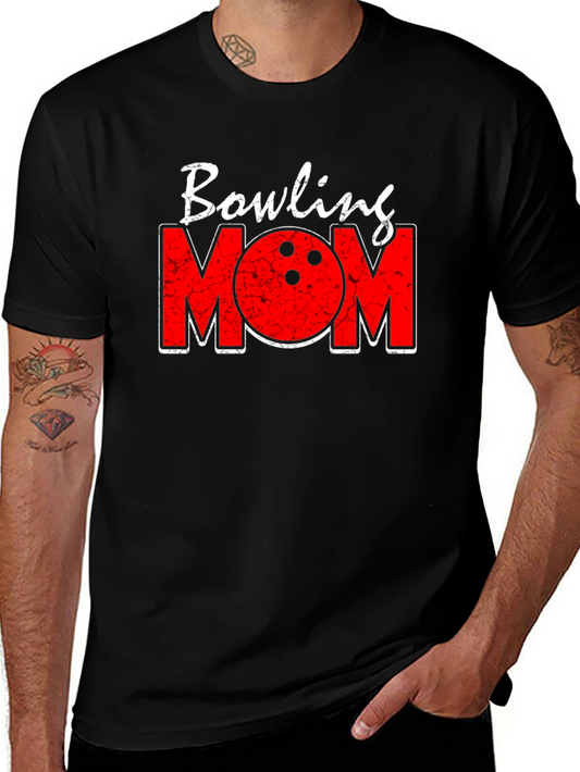 Bowling Mom Graphic T-Shirt - Black Tee