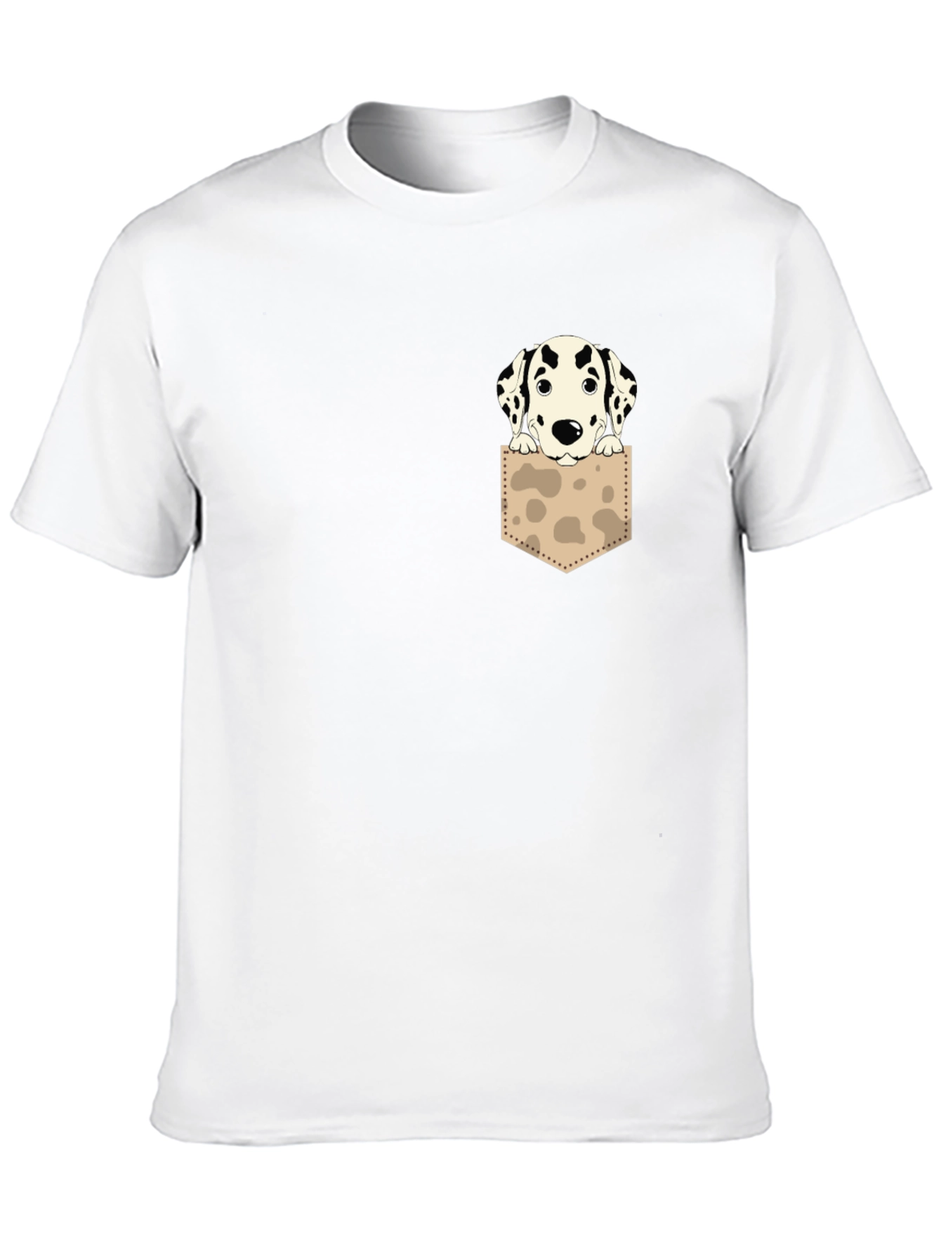 Dalmatian Puppy Pocket T-Shirt - Black