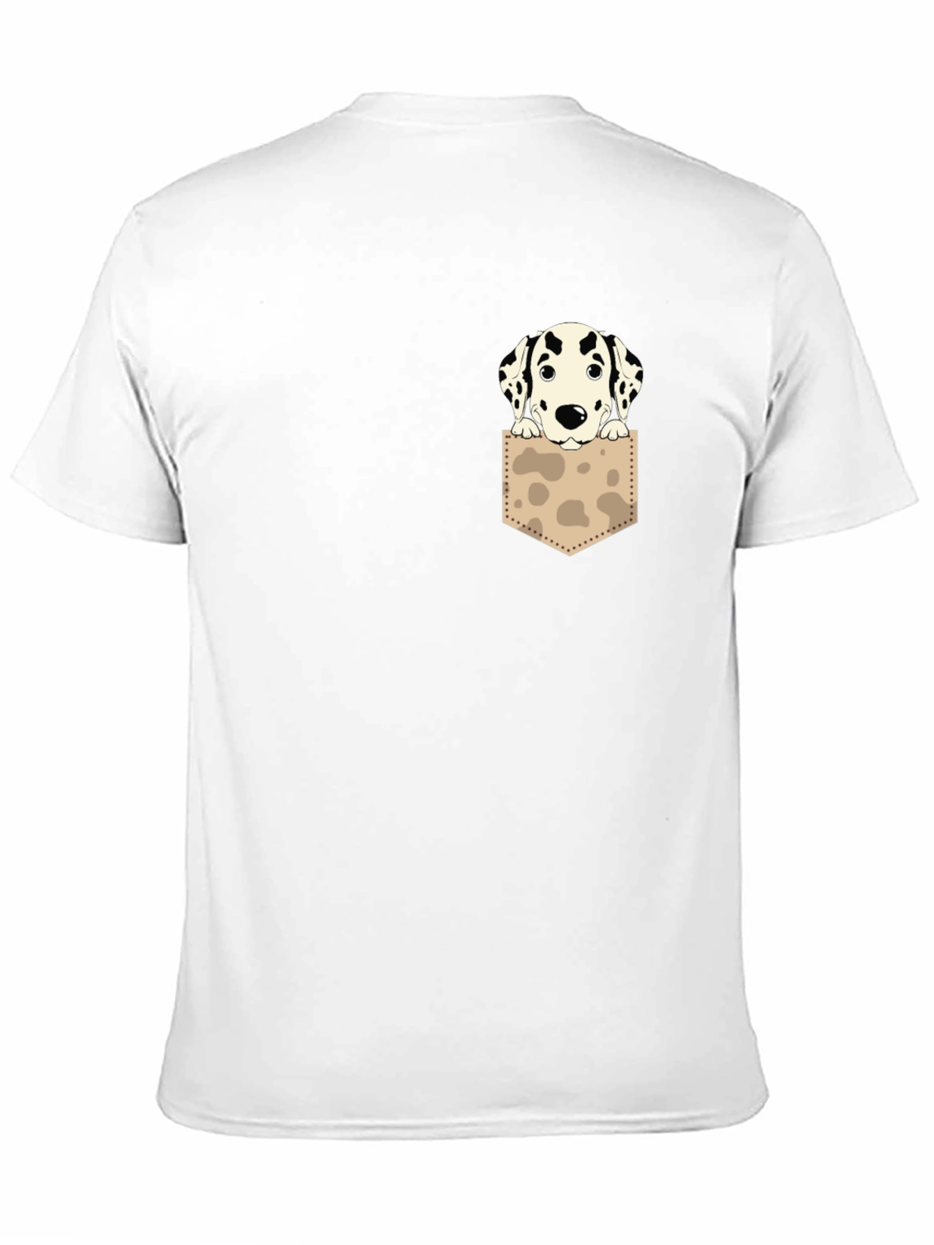 Dalmatian Puppy Pocket T-Shirt - Black