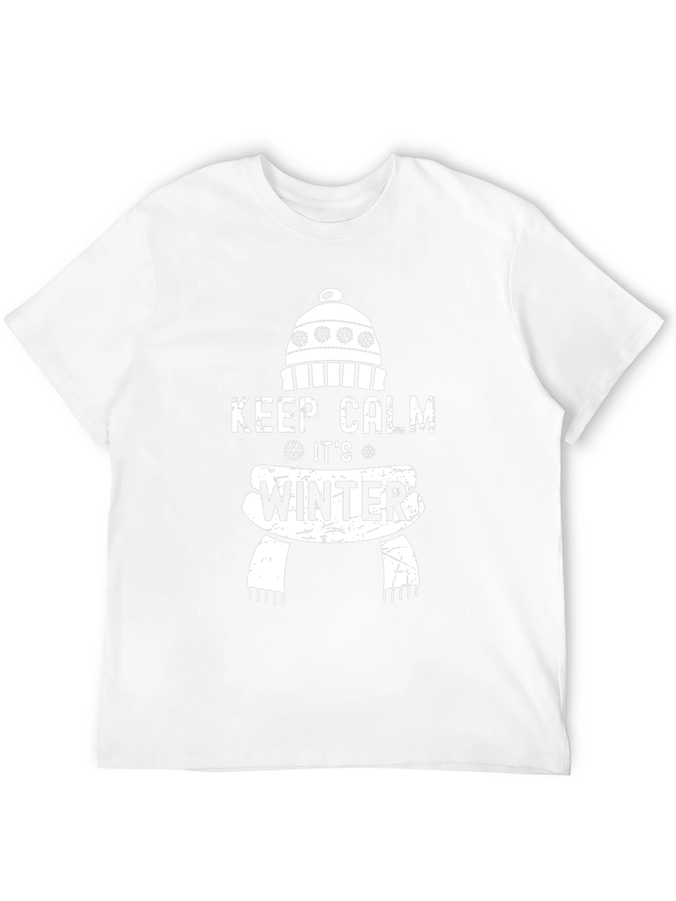 Keep Calm Its Winter Black Graphic T-Shirt