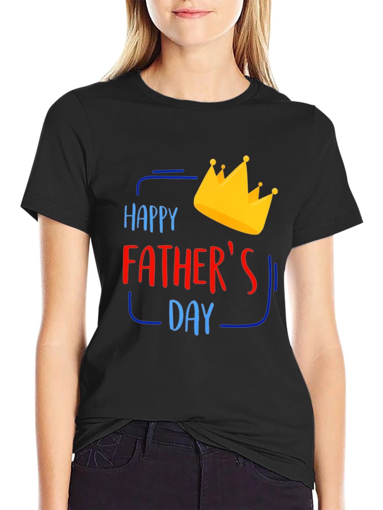 Happy Fathers Day T-Shirt - King Crown Design