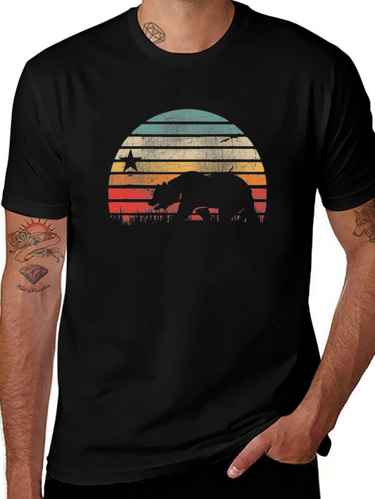 Retro California Bear T-Shirt - Vintage Sunset Tee