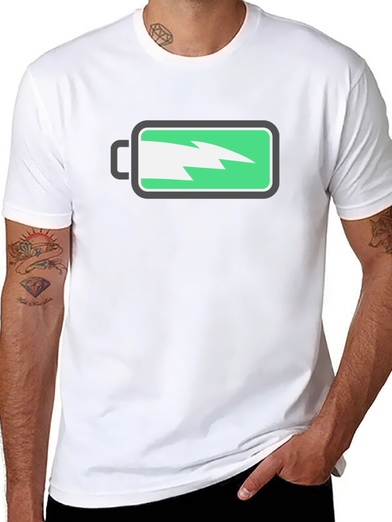 Electric Charge Graphic T-Shirt - Black