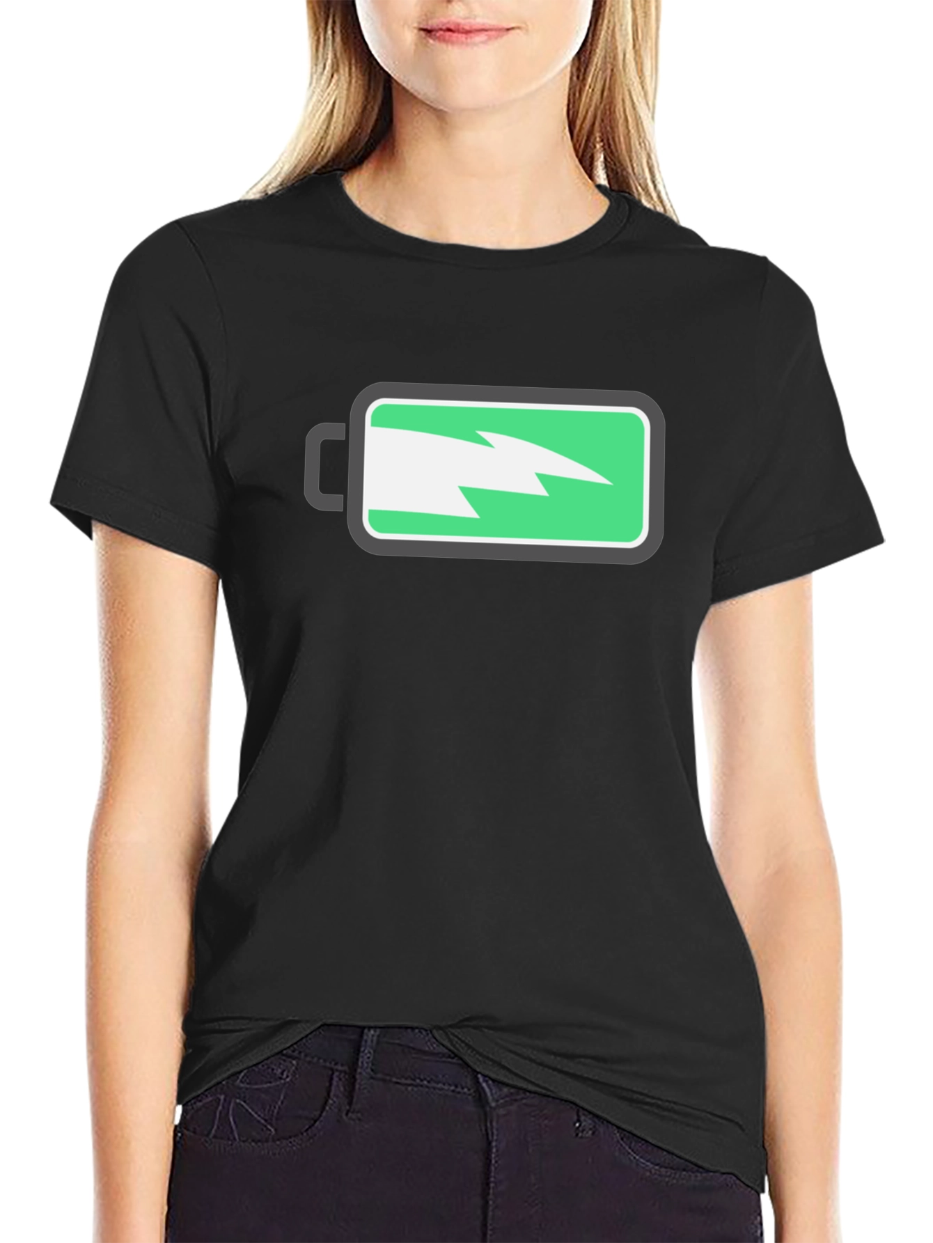 Electric Charge Graphic T-Shirt - Black