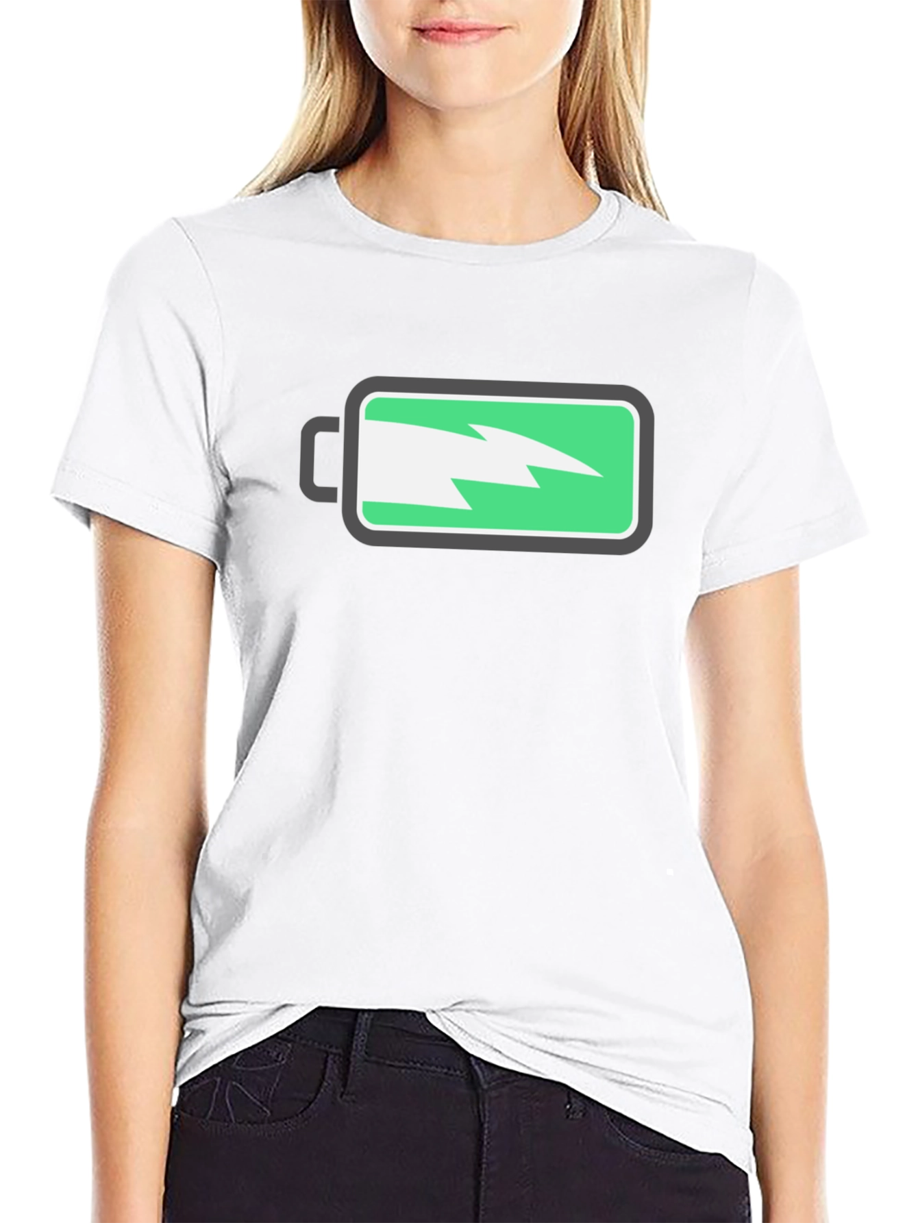 Electric Charge Graphic T-Shirt - Black