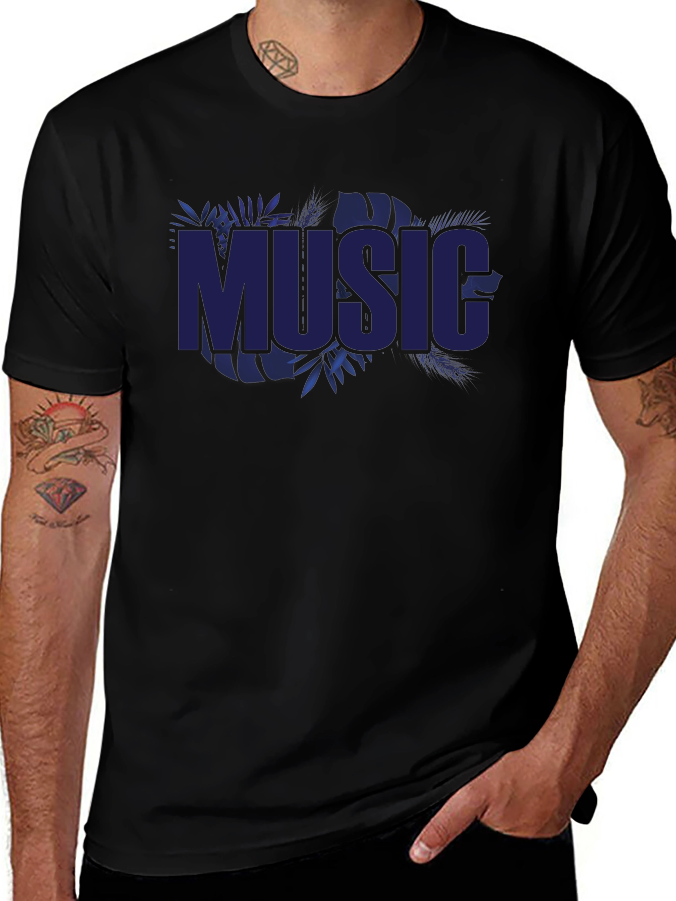 Tropical Music Graphic T-Shirt - Stylish & Comfortable