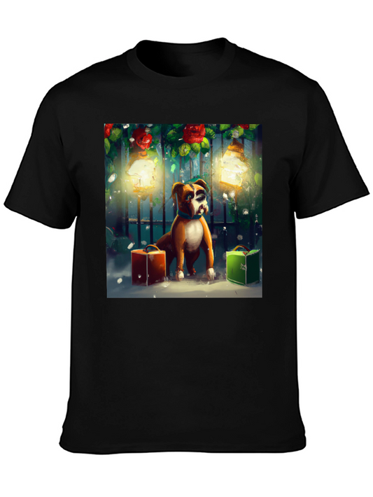 Festive Boxer Dog T-Shirt