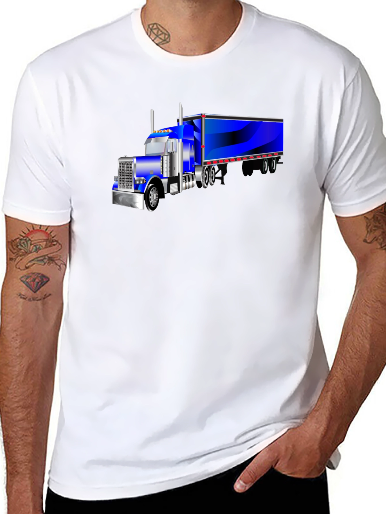Truck Graphic Tee - Black Short Sleeve Shirt