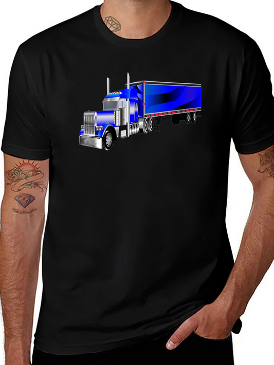 Truck Graphic Tee - Black Short Sleeve Shirt