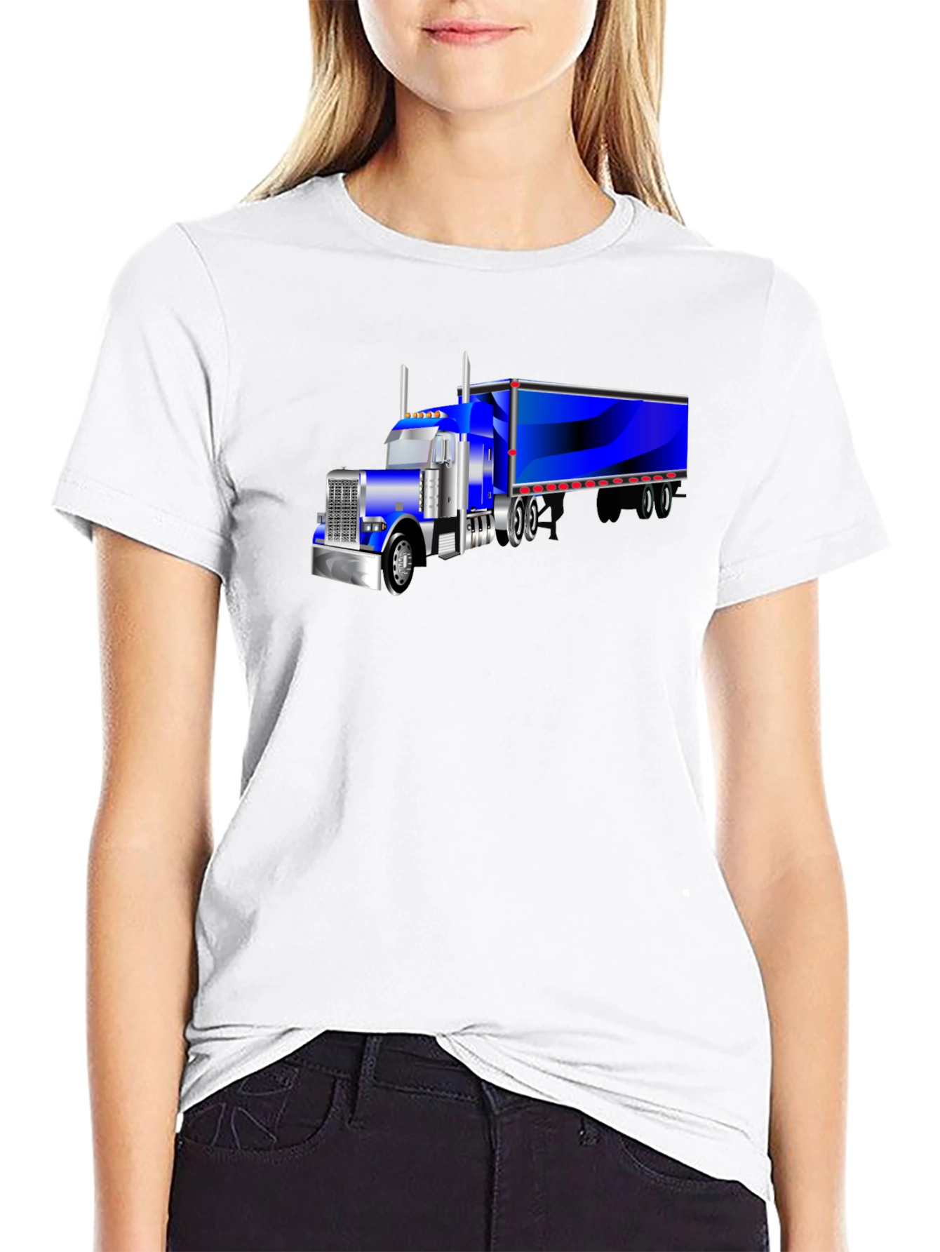 Truck Graphic Tee - Black Short Sleeve Shirt