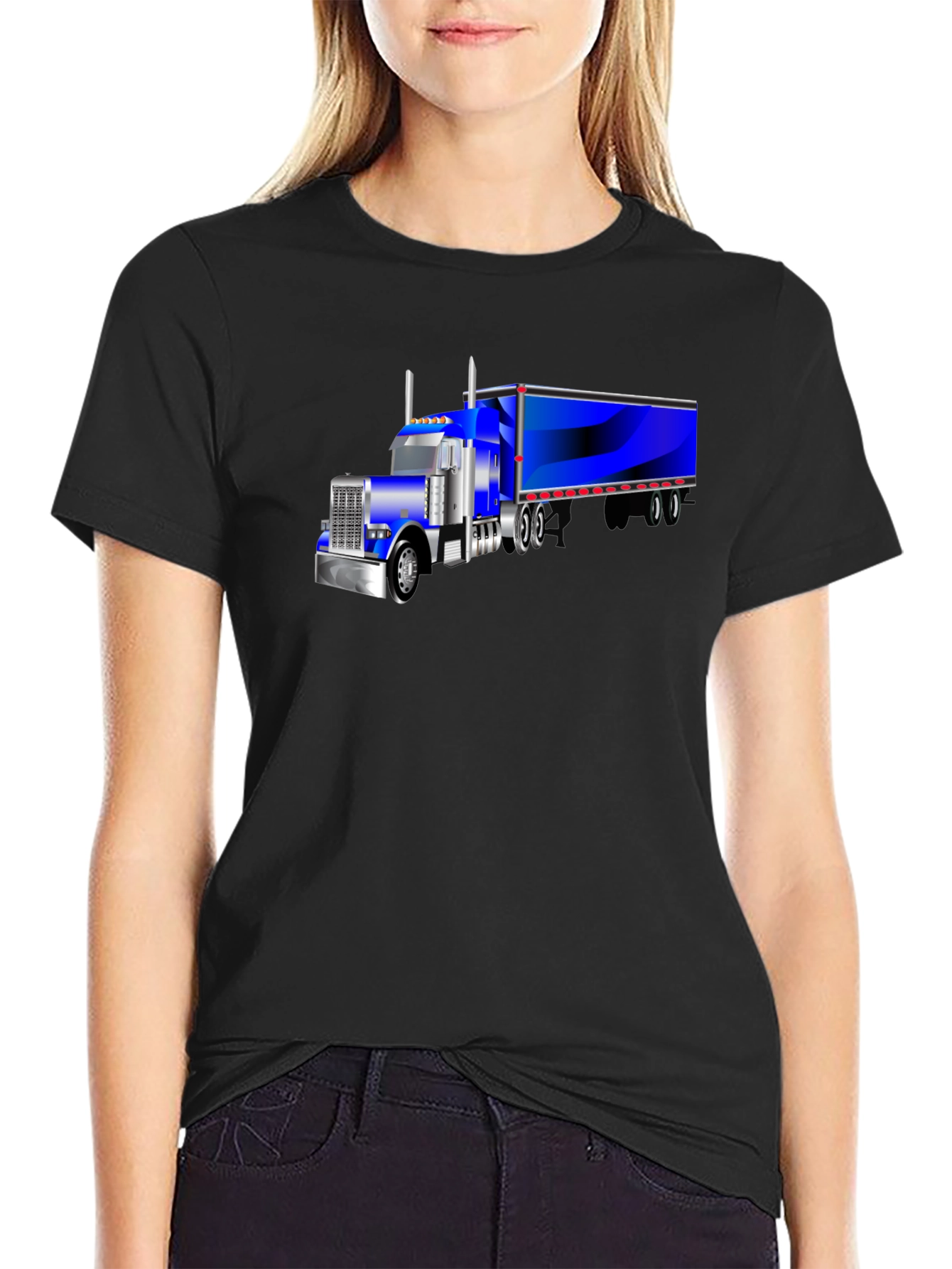 Truck Graphic Tee - Black Short Sleeve Shirt