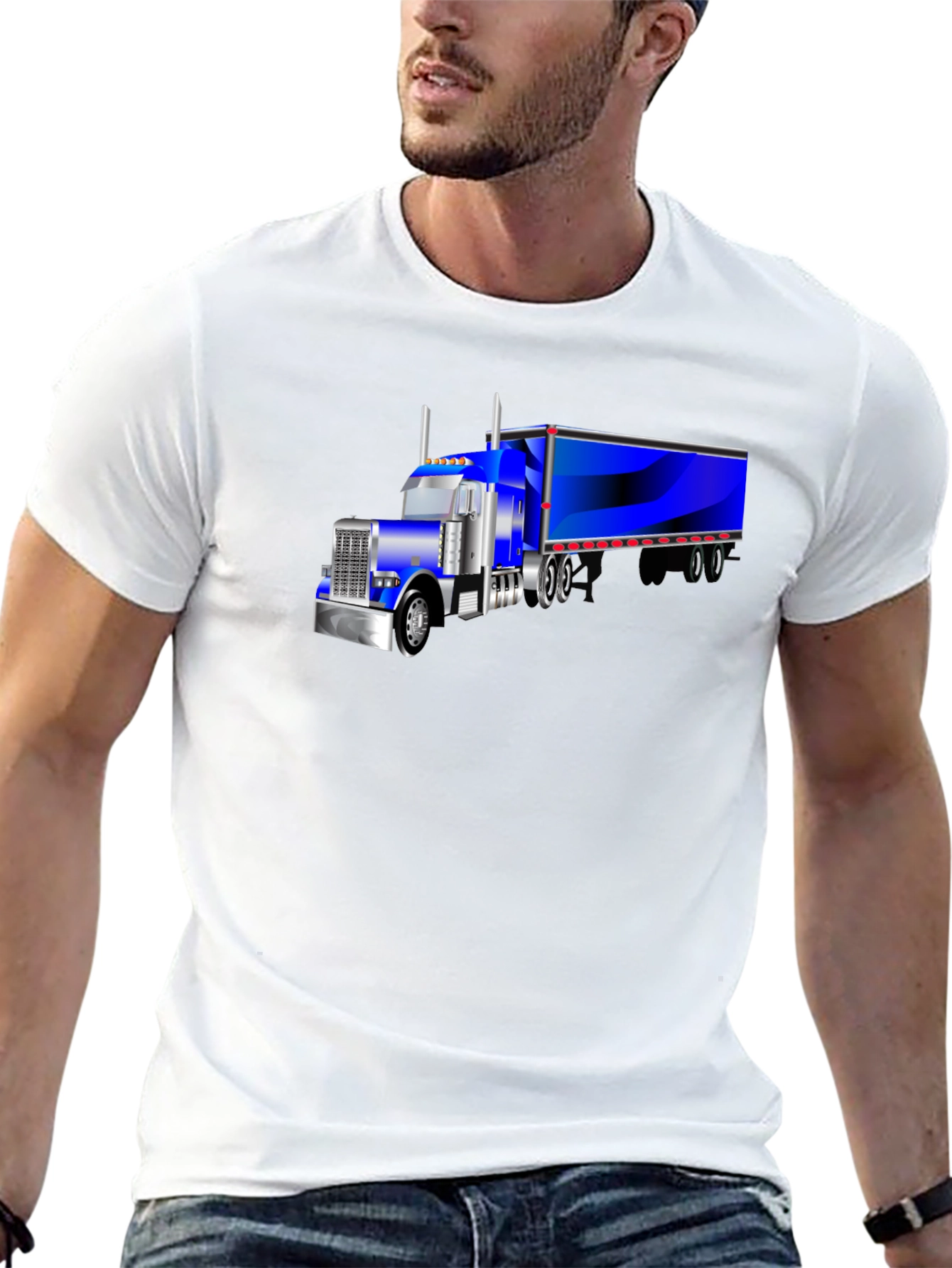 Truck Graphic Tee - Black Short Sleeve Shirt