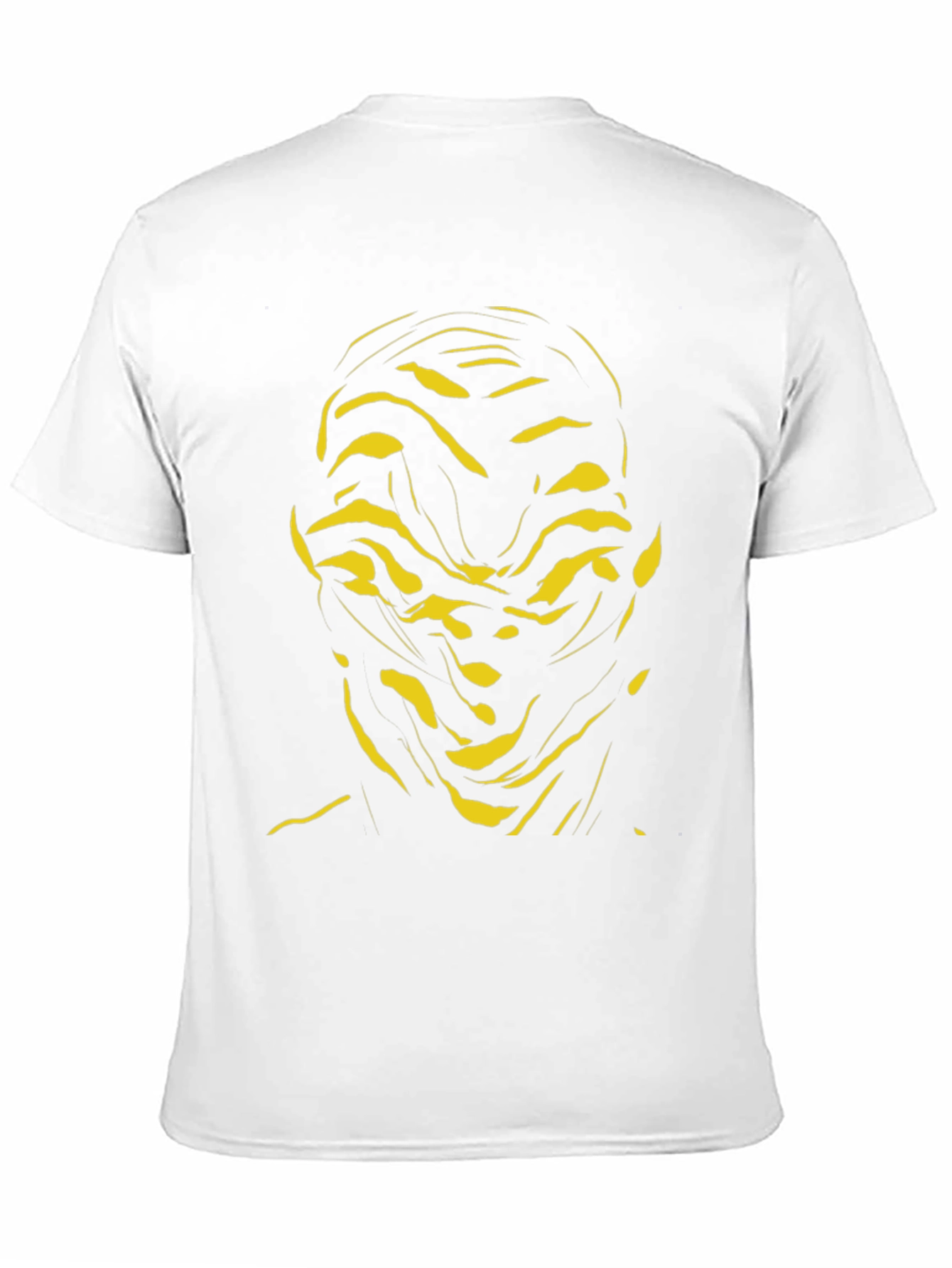 Abstract Face Graphic Tee - Black Cotton Shirt
