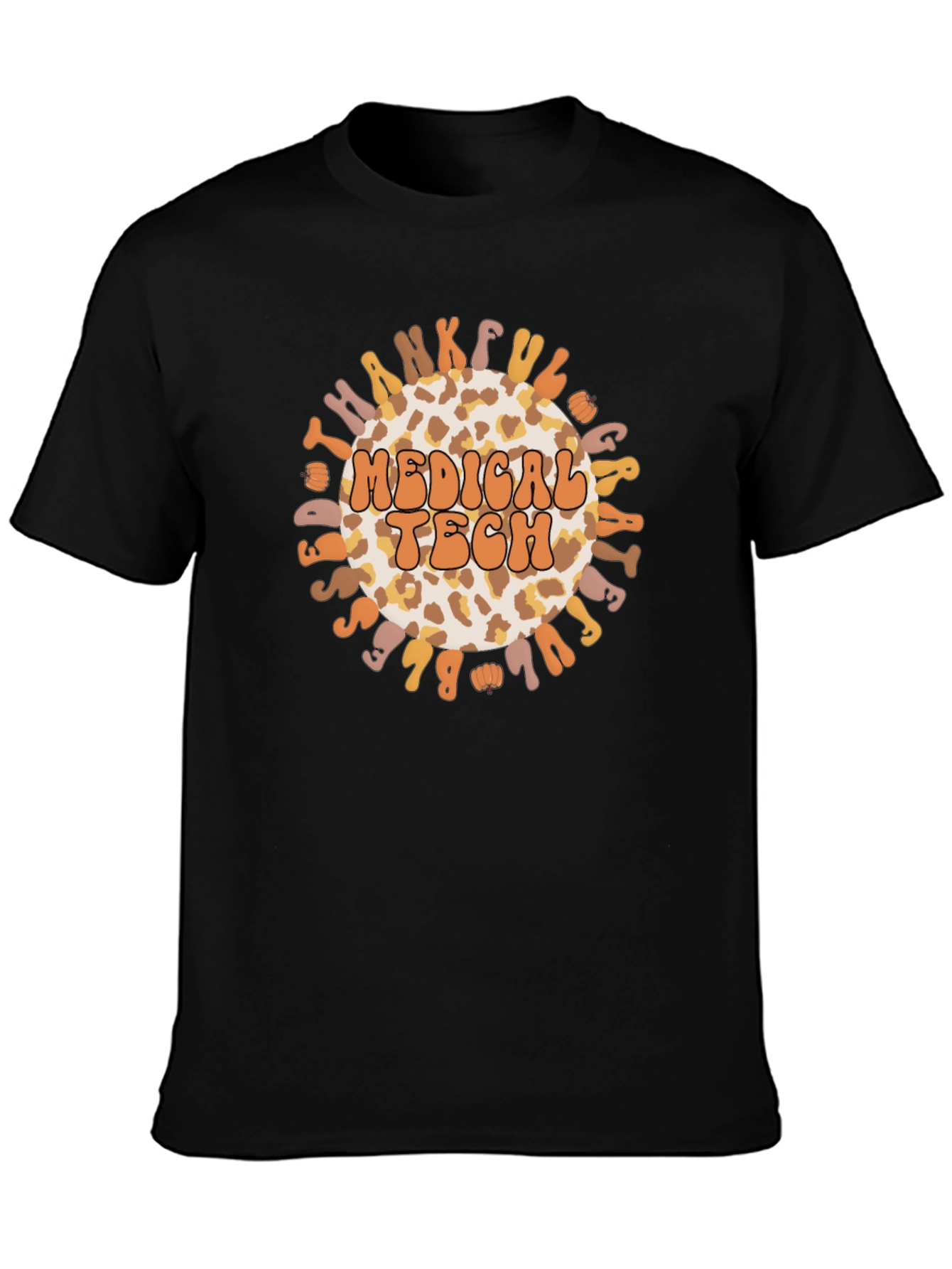 Medical Tech Leopard Print Thanksgiving Graphic Tee