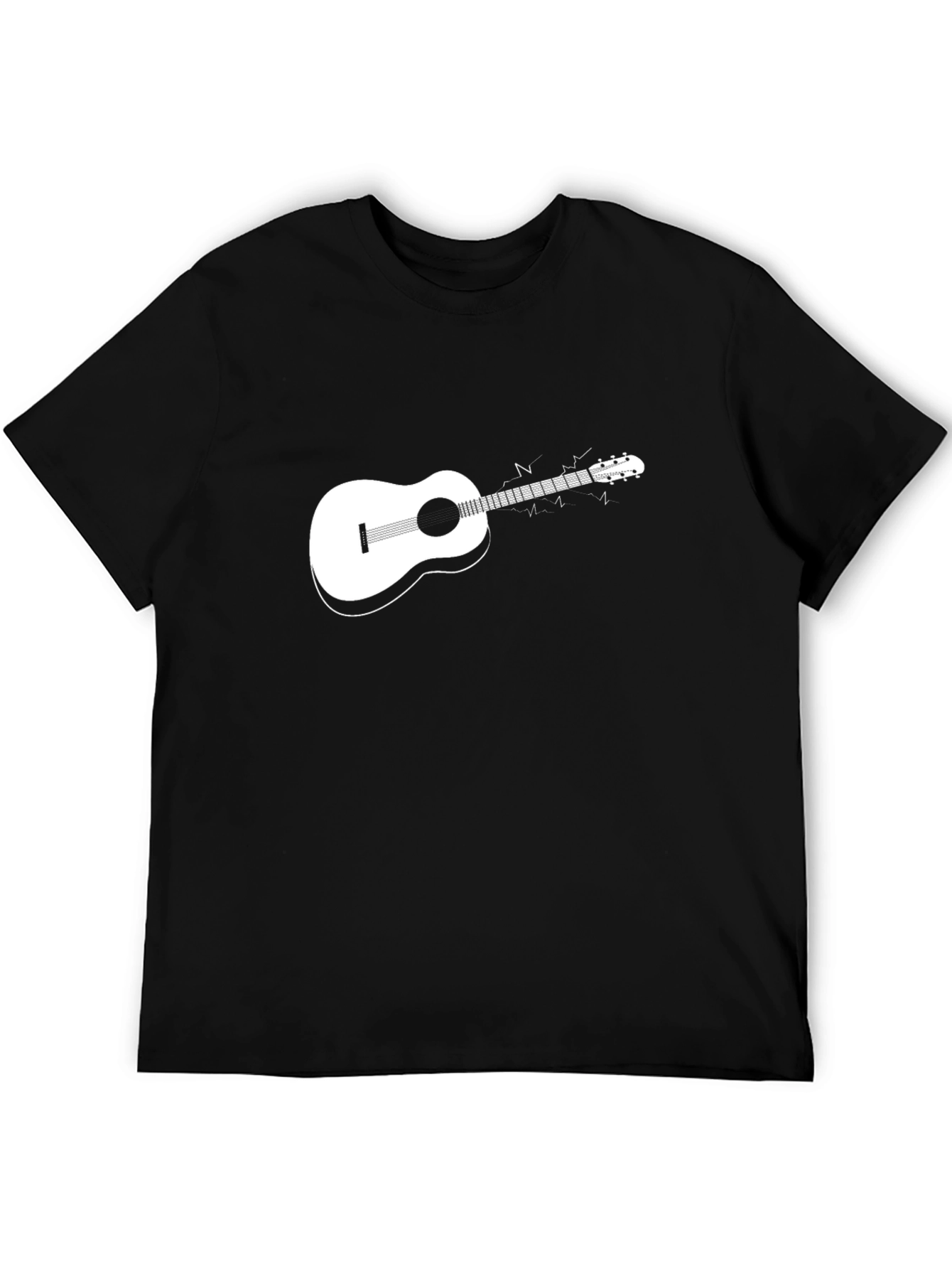 Guitar Graphic Black Tee - Musical Style