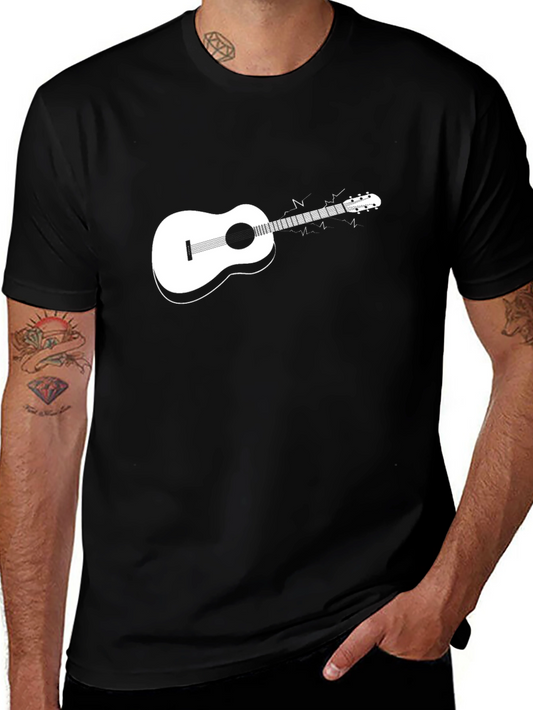 Guitar Graphic Black Tee - Musical Style