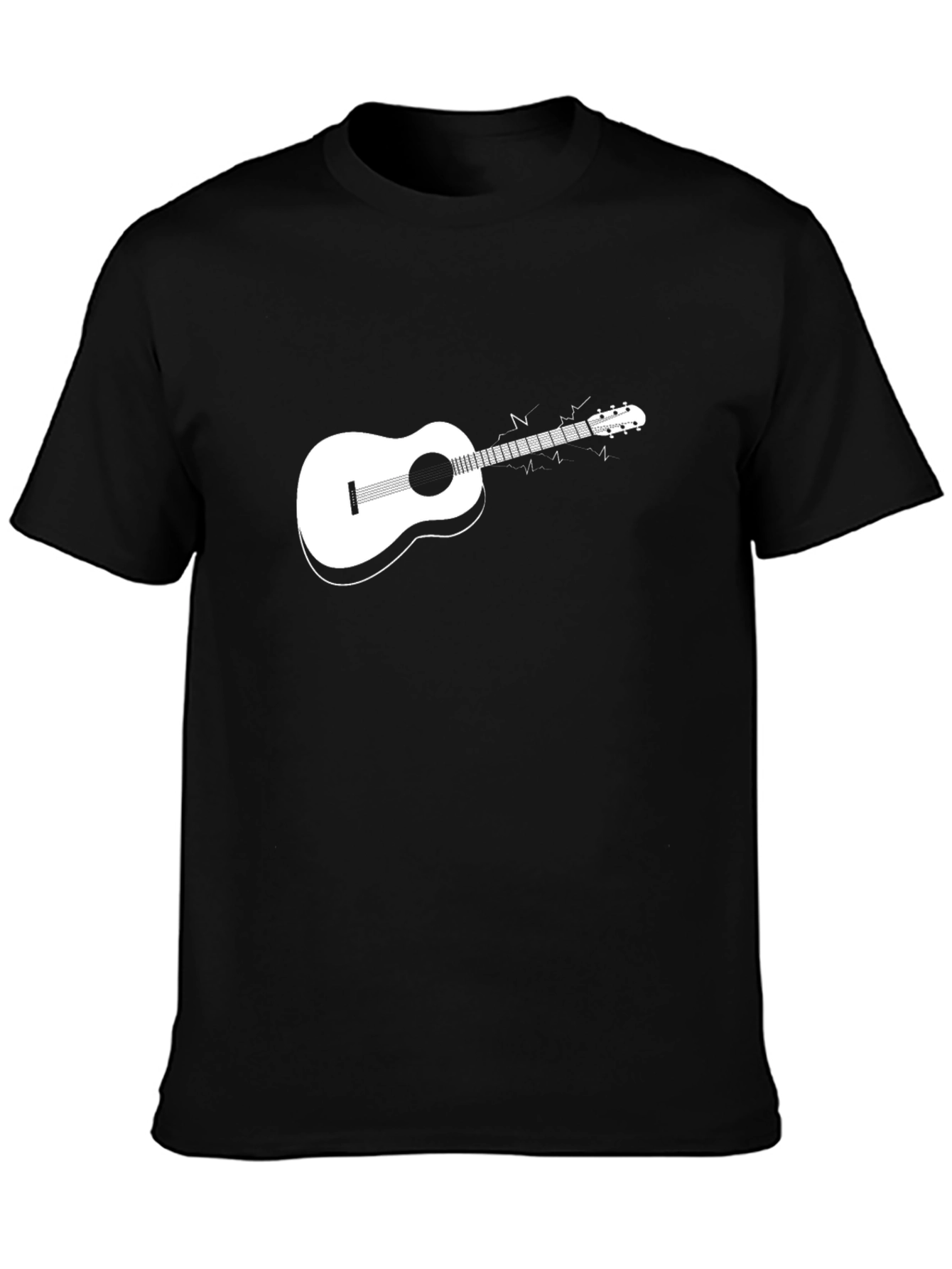 Guitar Graphic Black Tee - Musical Style