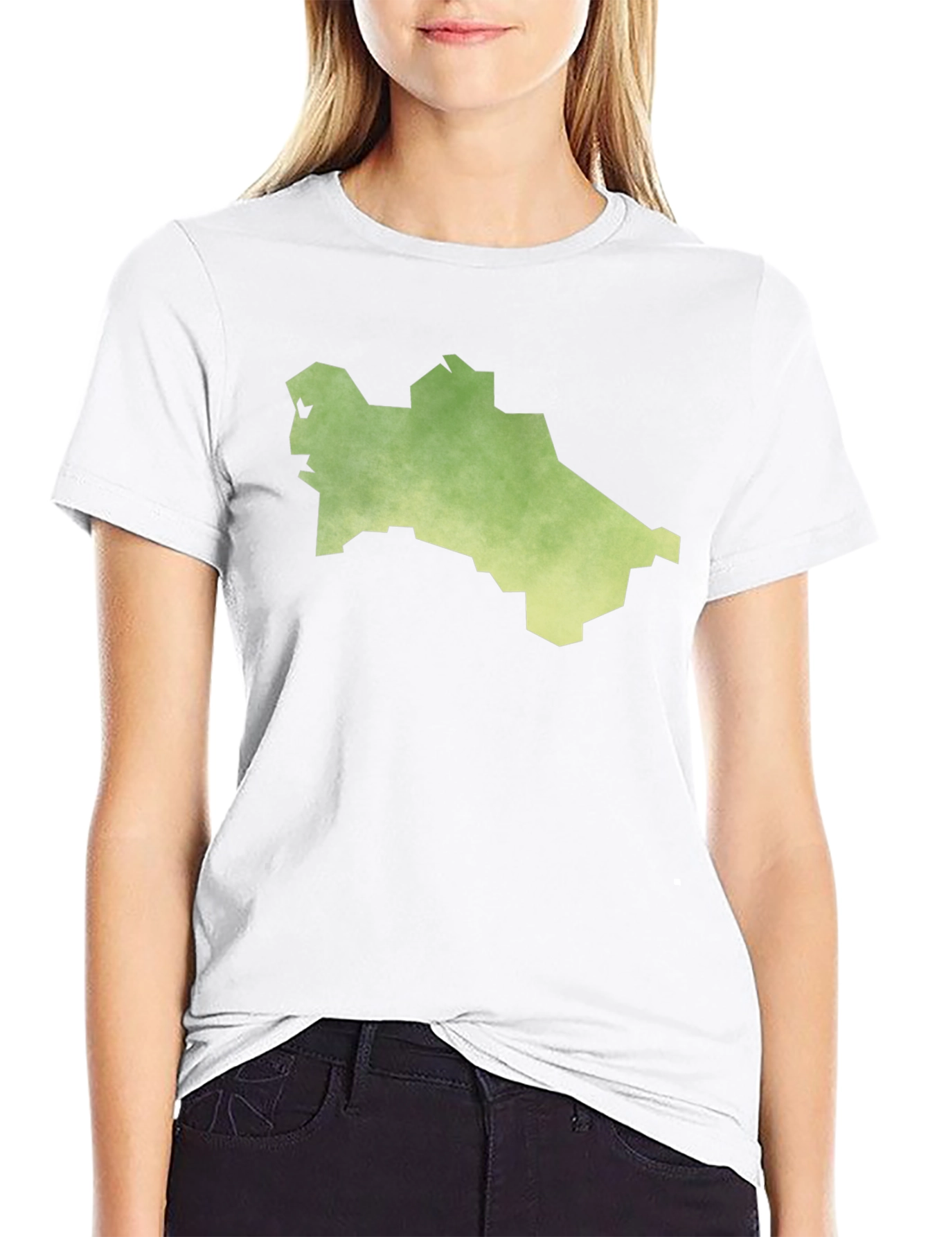Turkmenistan Map T-Shirt - Black Cotton Tee