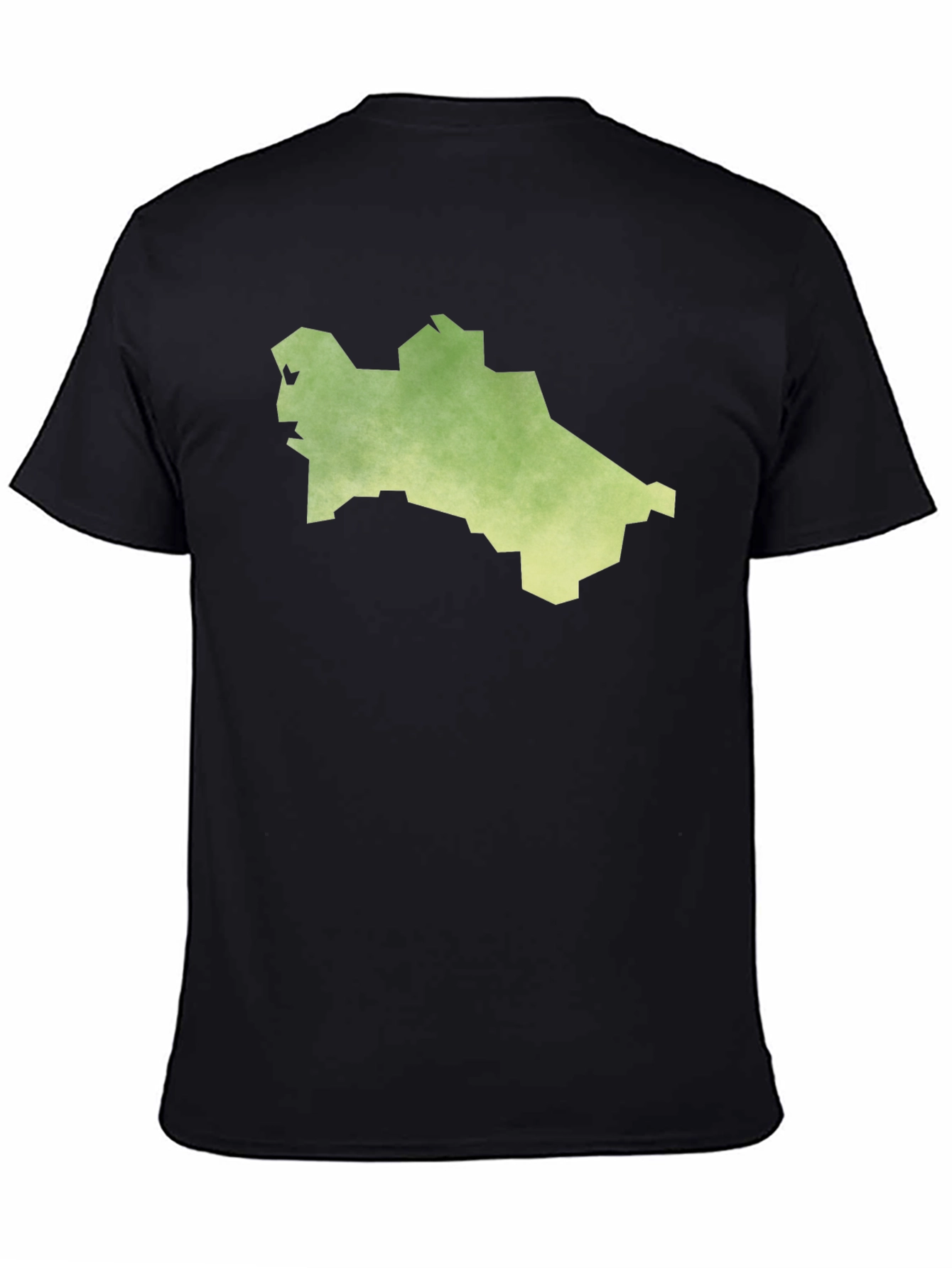 Turkmenistan Map T-Shirt - Black Cotton Tee